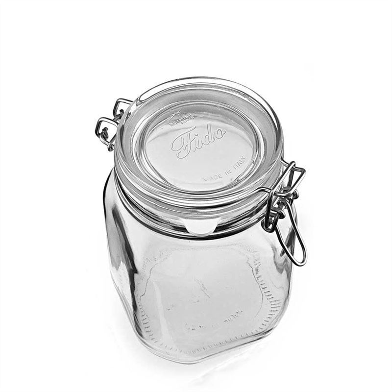 1.000 ml Tel mandallı kavanoz 'Fido', kare, ağız: tel mandallı kapak 1.000 ml Tel mandallı kavanoz 'Fido', kare, ağız: tel mandallı kapak