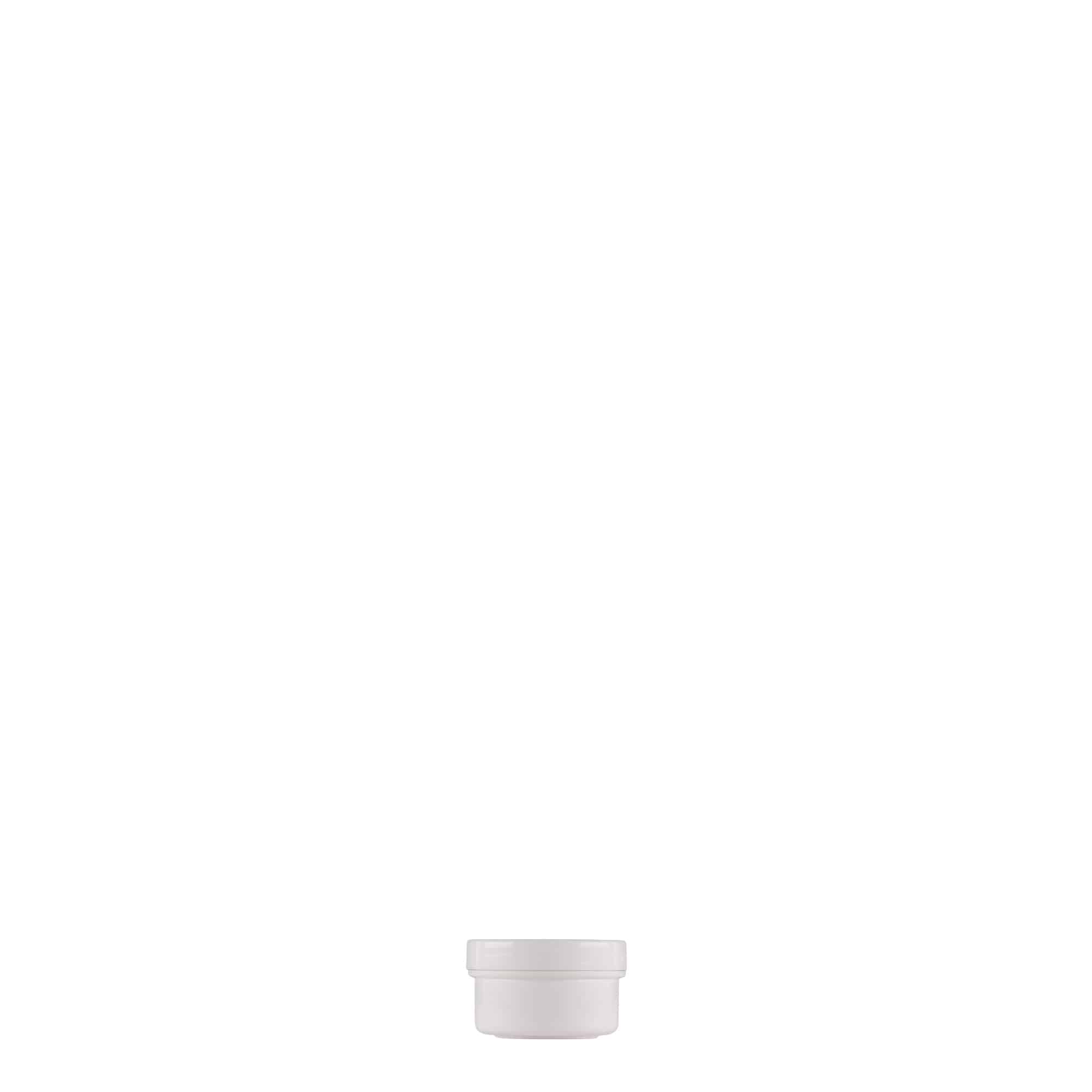 6 ml plastik kutu 'White Line', PP, beyaz, ağız: vidalı kapak