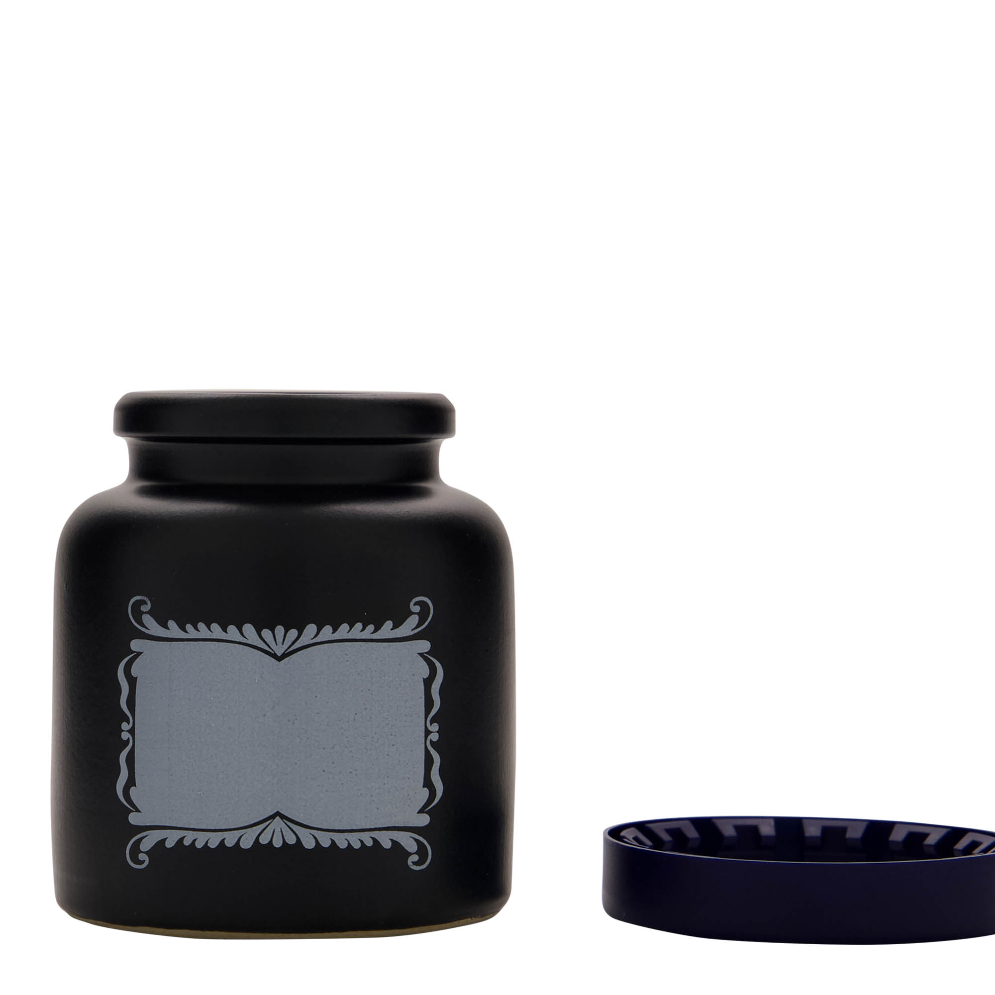 270 ml taş toprak kabı, motif: etiket alanı, seramik, siyah, ağız: kapaklı 270 ml taş toprak kabı, motif: etiket alanı, seramik, siyah, ağız: kapaklı