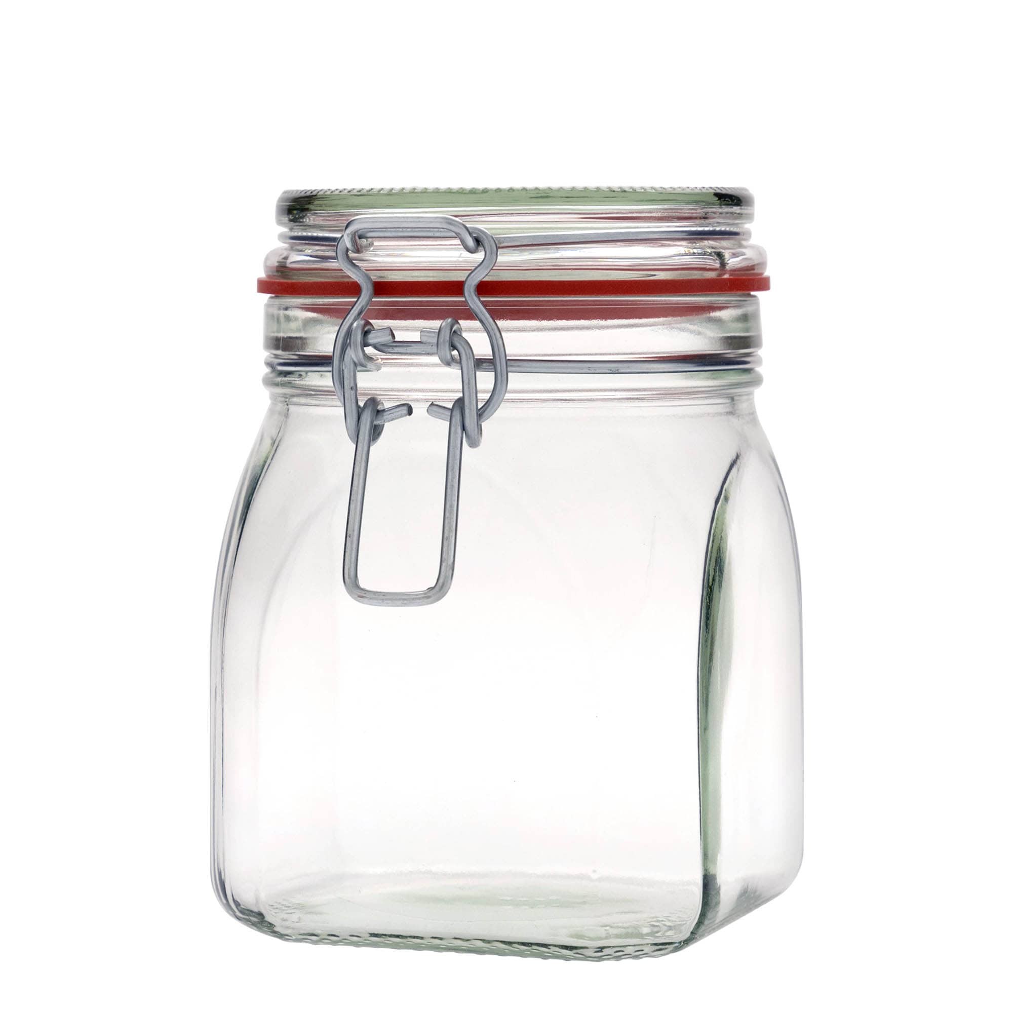 900 ml Tel mandallı kavanoz, kare, ağız: tel mandallı kapak 900 ml Tel mandallı kavanoz, kare, ağız: tel mandallı kapak