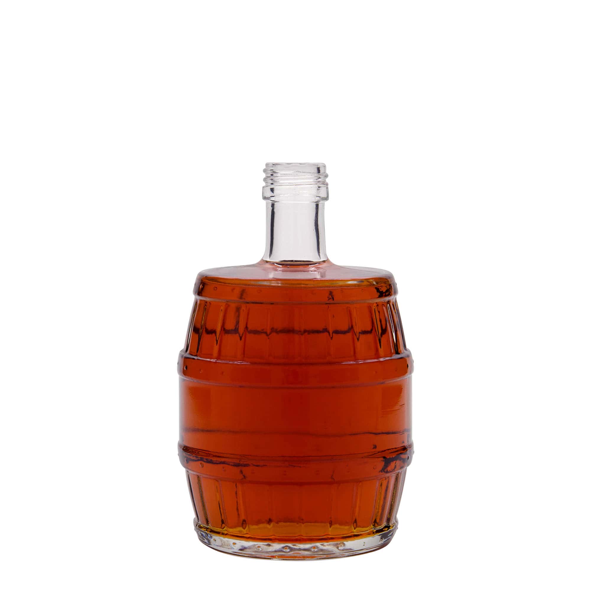 500 ml cam şişe 'Fıçı', ağız: PP 28 500 ml cam şişe 'Fıçı', ağız: PP 28