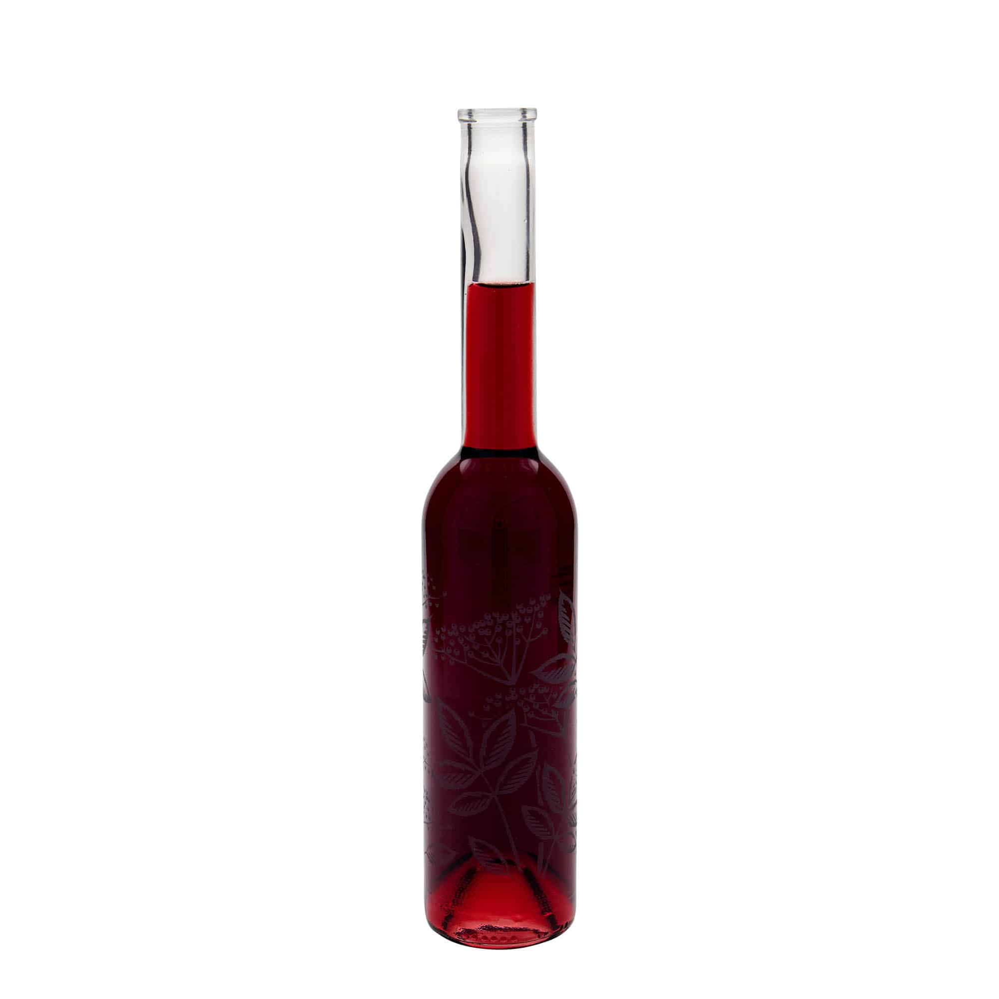 350 ml Cam Şişe 'Opera', Motif: Böğürtlen, Ağız: Mantar