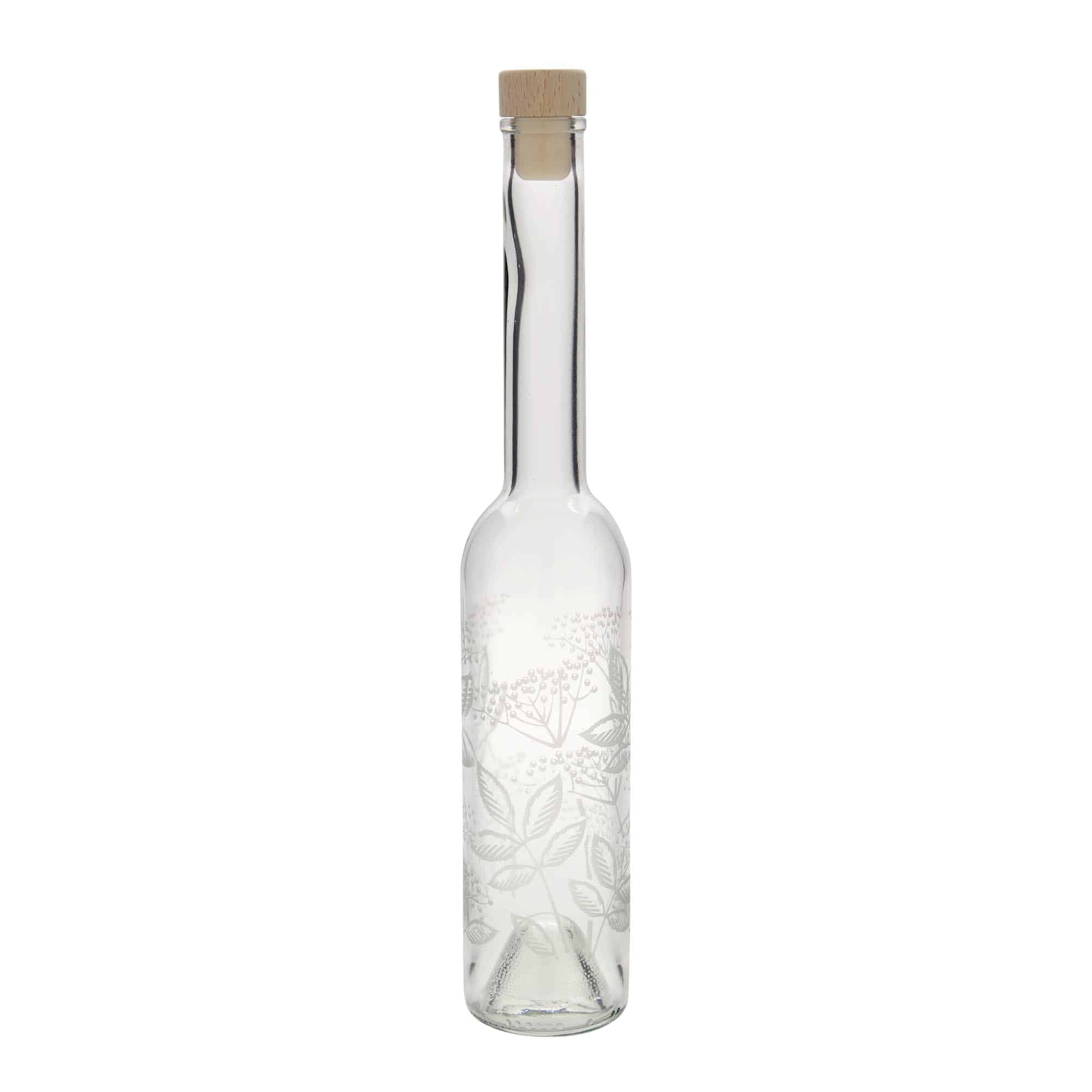 350 ml Cam Şişe 'Opera', Motif: Böğürtlen, Ağız: Mantar