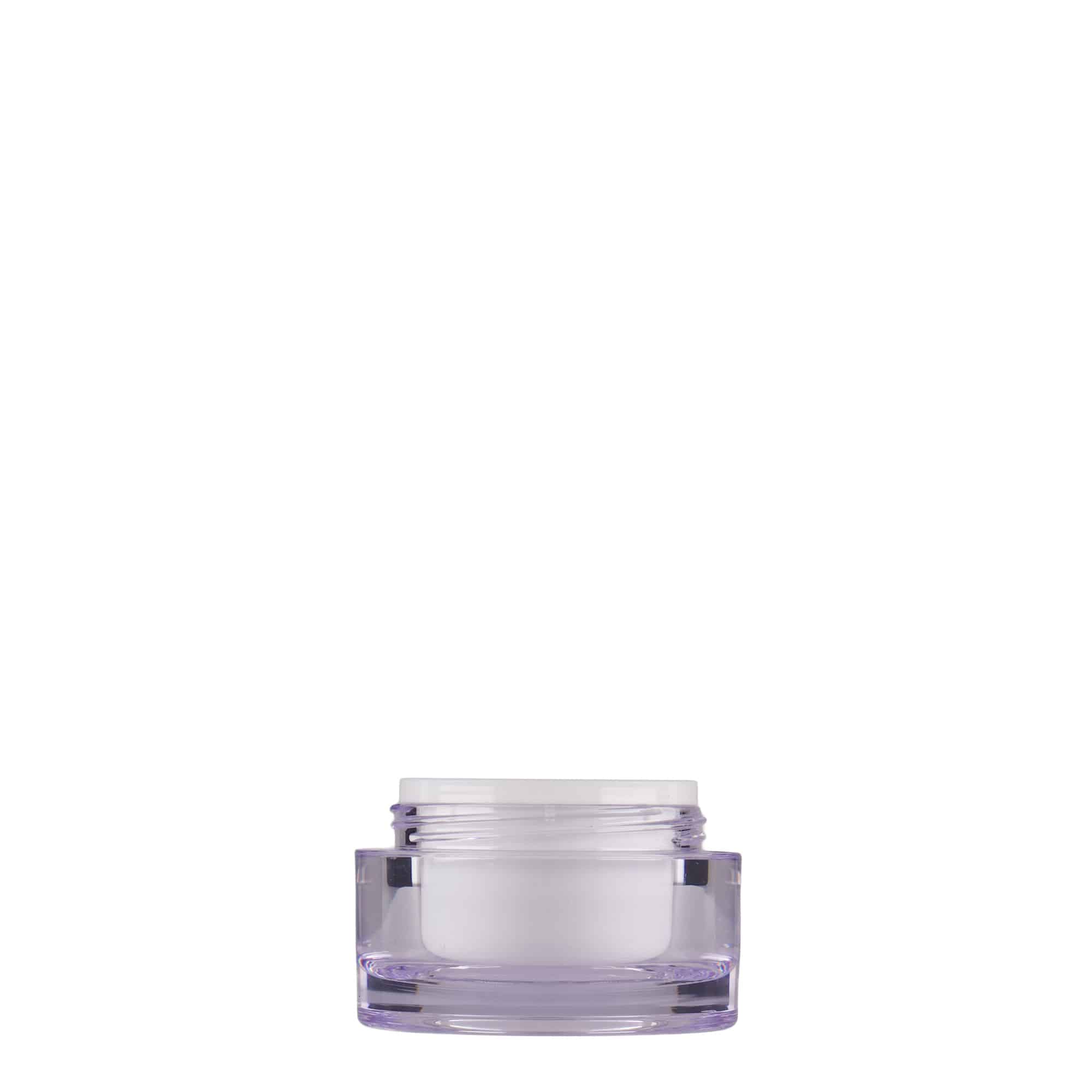 10 ml kavanoz, SAN plastik, beyaz, ağız: vidalı kapak 10 ml kavanoz, SAN plastik, beyaz, ağız: vidalı kapak