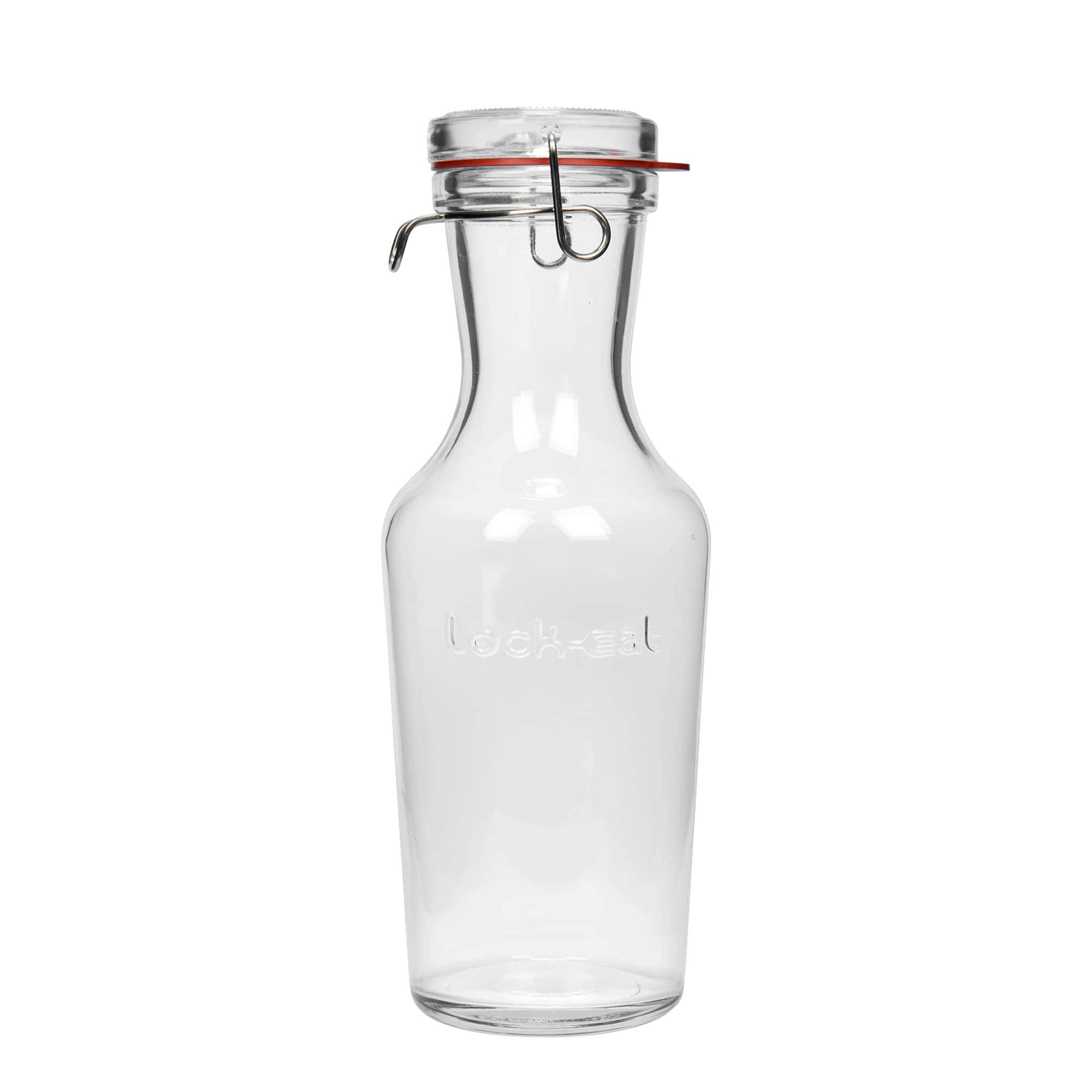 1.000 ml Cam Karaf 'Lock-Eat', Ağız: Tel Mandallı Kapak