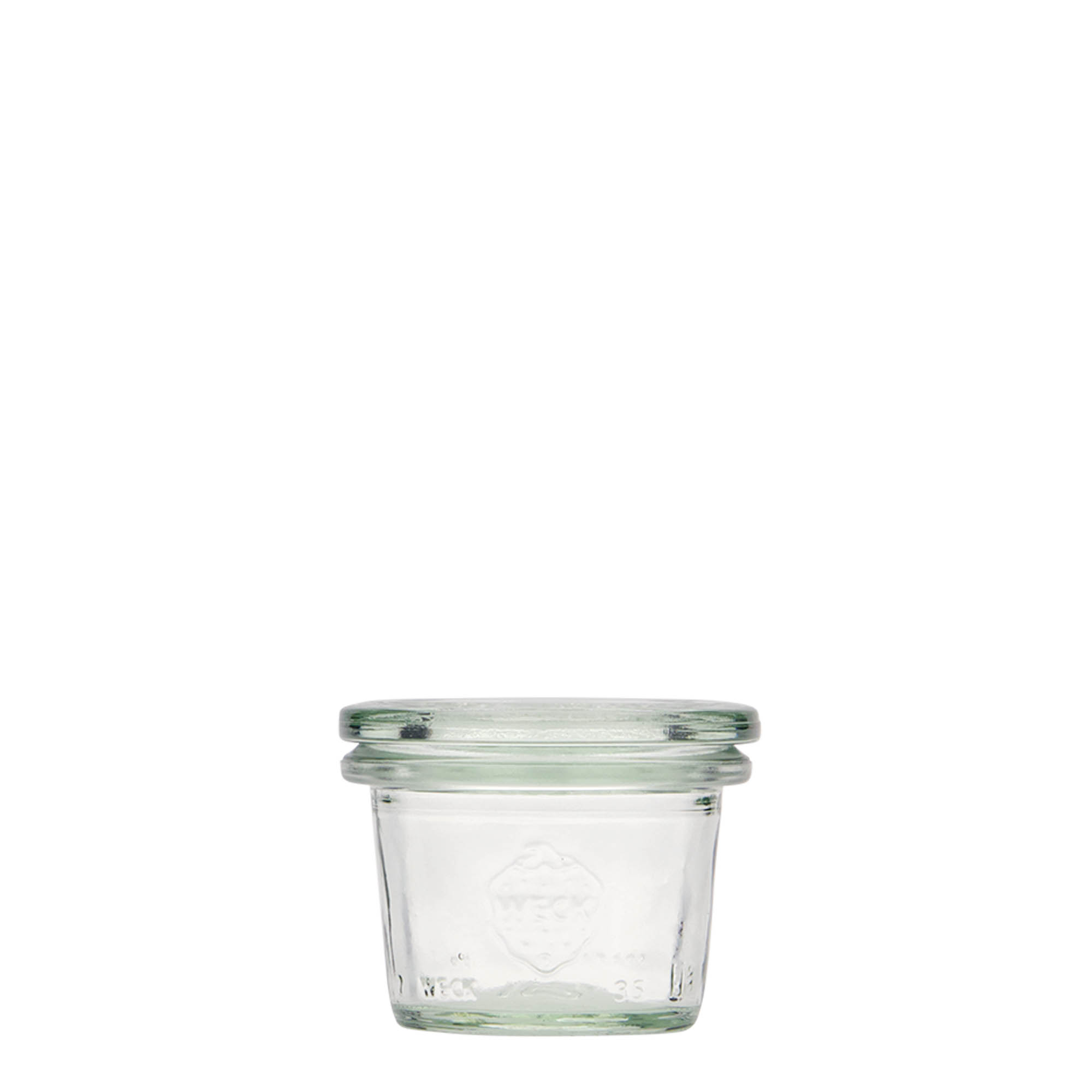 35 ml WECK ters kavanoz, ağız: yuvarlak kenar 35 ml WECK ters kavanoz, ağız: yuvarlak kenar