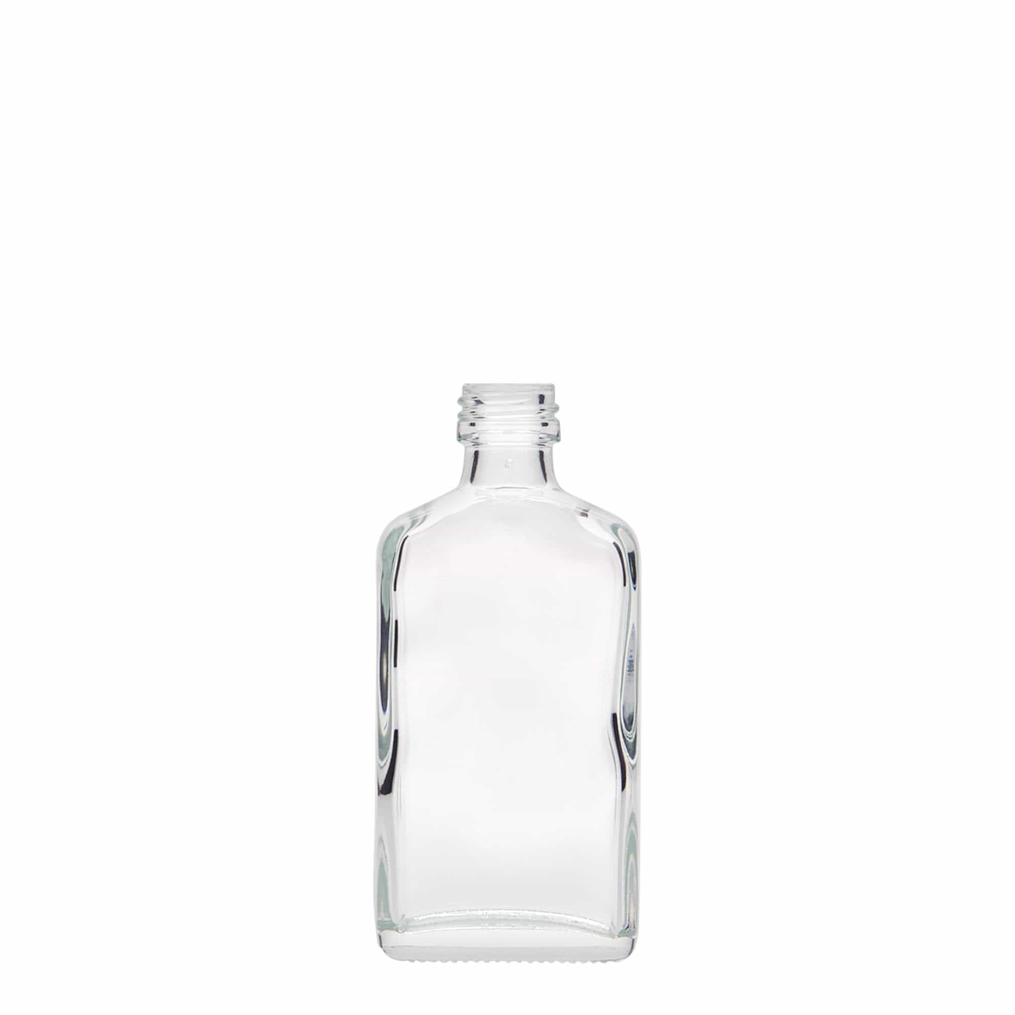 50 ml Cep şişesi, dikdörtgen, cam, ağız: PP 18