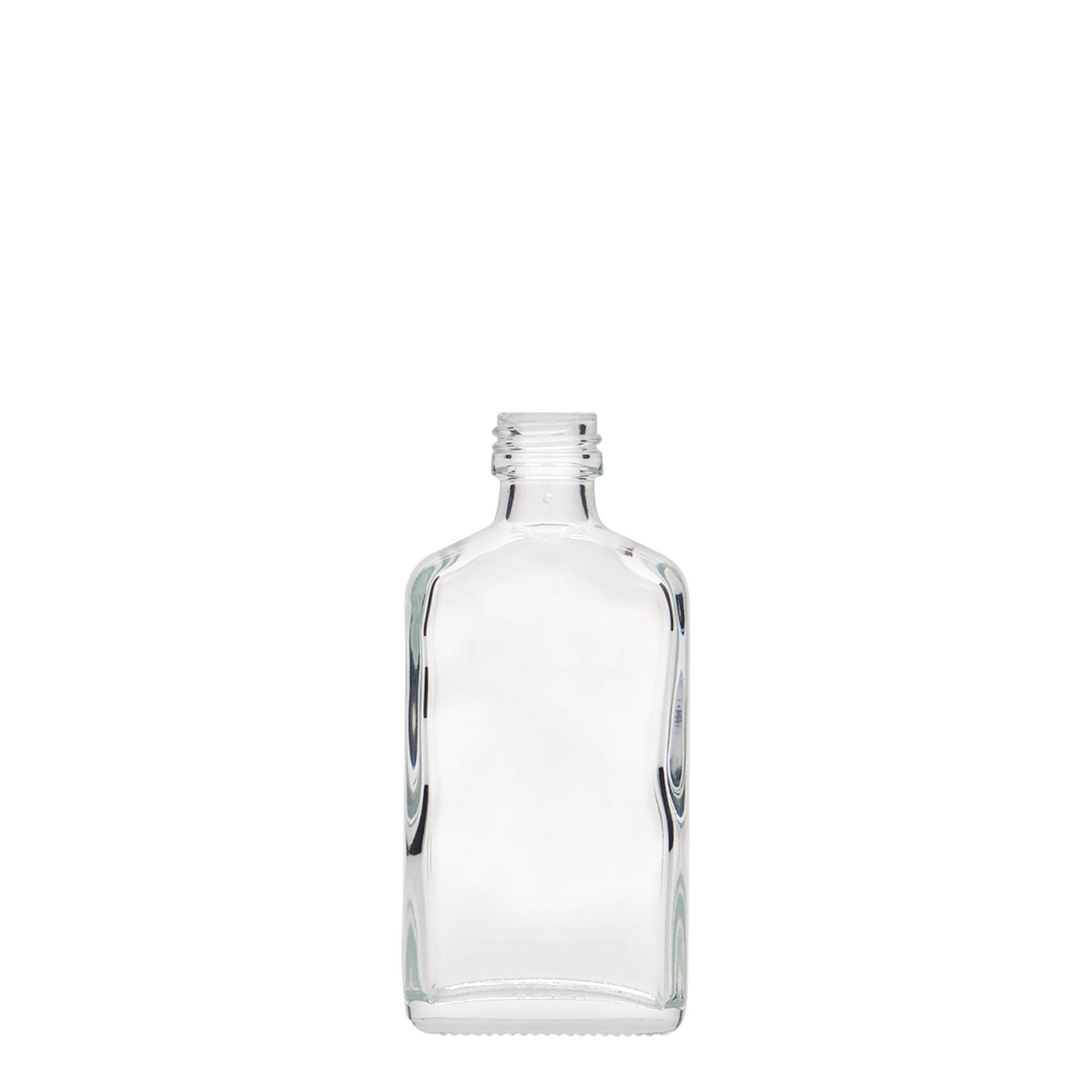 50 ml Cep şişesi, dikdörtgen, cam, ağız: PP 18