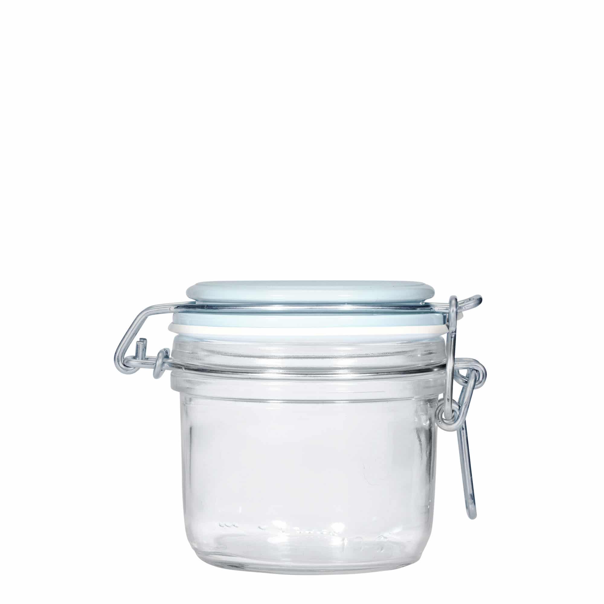 200 ml Tel kapaklı cam kavanoz 'Fido', mavi, ağız: tel kapaklı kapatma 200 ml Tel kapaklı cam kavanoz 'Fido', mavi, ağız: tel kapaklı kapatma