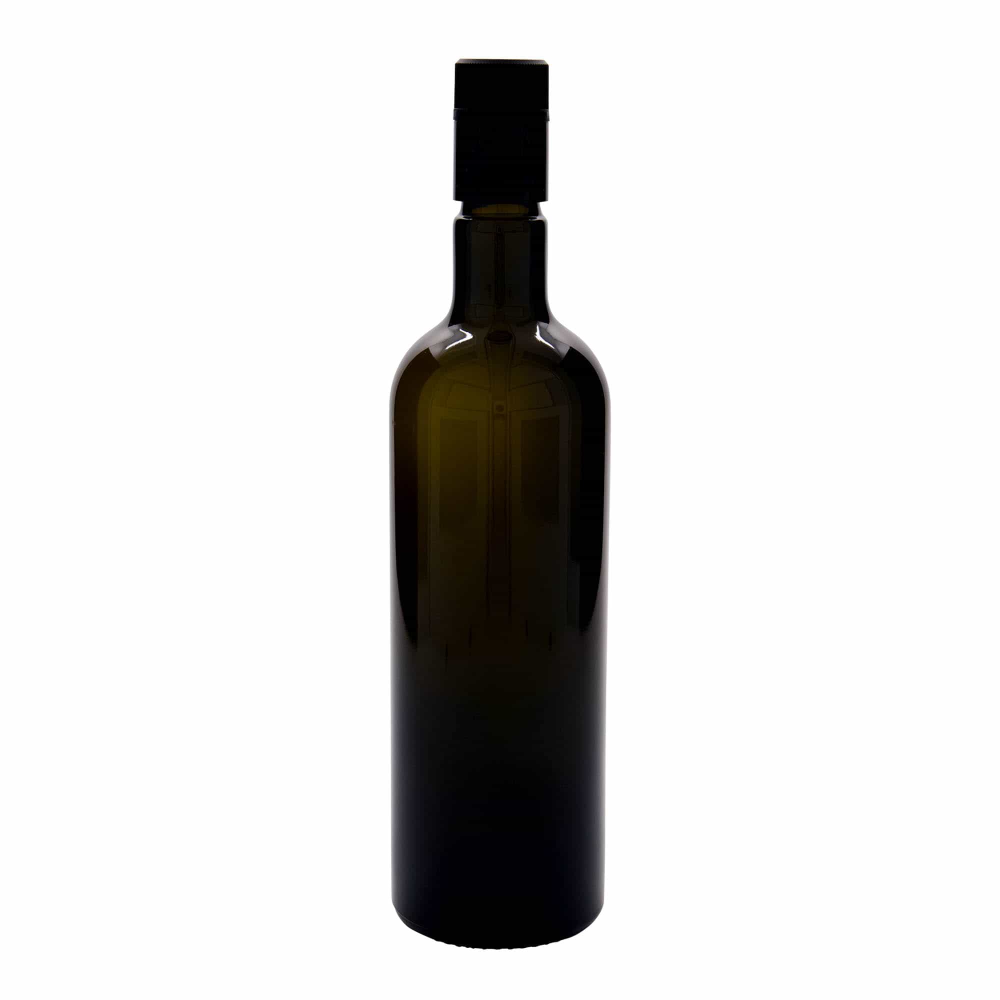 750 ml Sirke/Yağ Şişesi 'Willy New', Cam, Antik Yeşil, Ağız: DOP