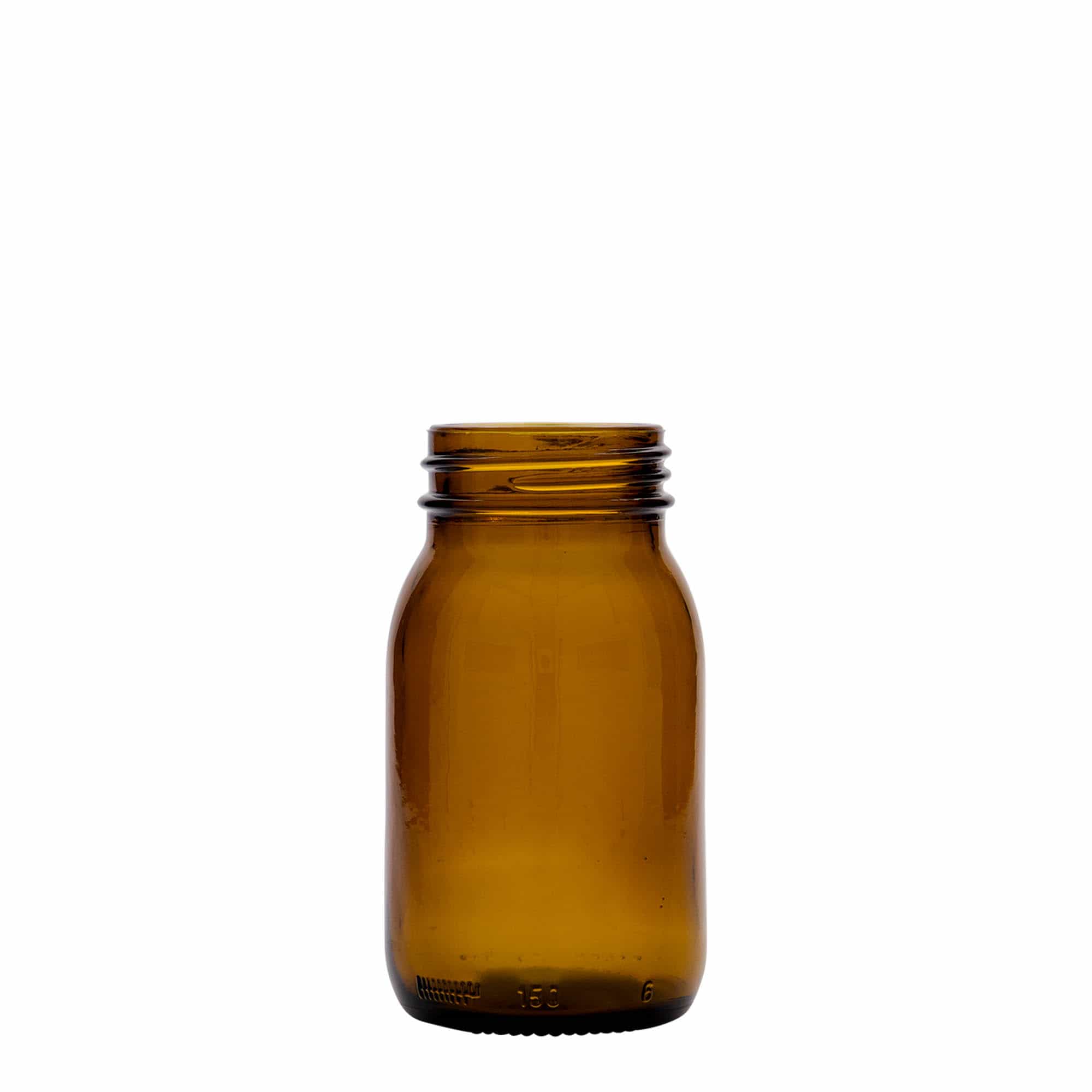150 ml Geniş Ağızlı Cam, kahverengi, Ağız: DIN 45