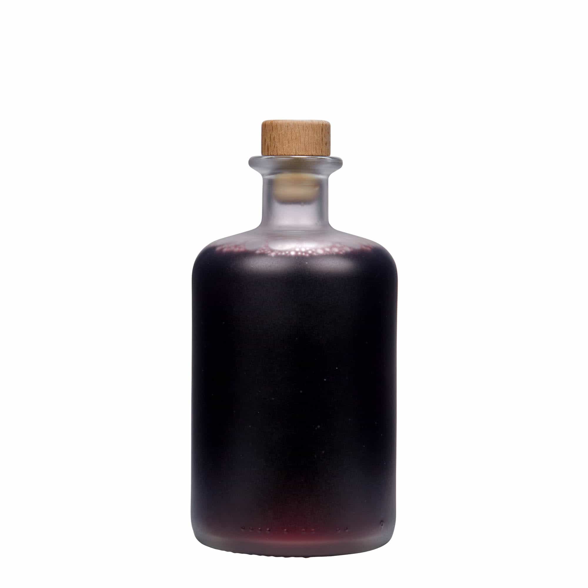 500 ml Cam Şişe Eczacı, buzlu, Ağız: Mantar