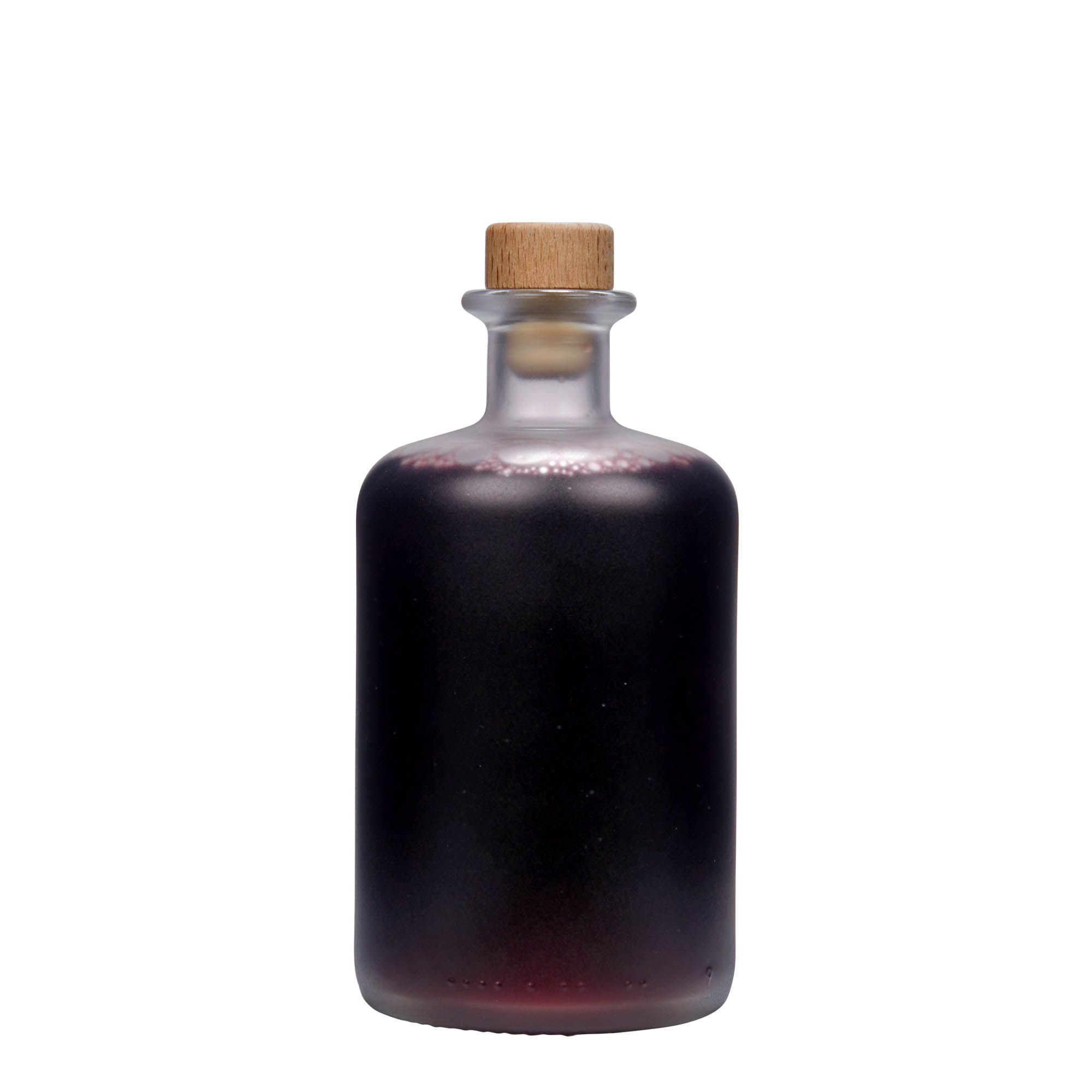 500 ml Cam Şişe Eczacı, buzlu, Ağız: Mantar