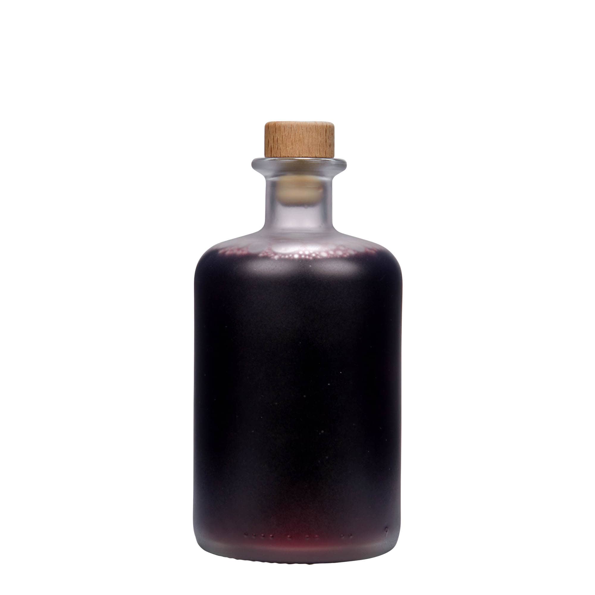 500 ml Cam Şişe Eczacı, buzlu, Ağız: Mantar