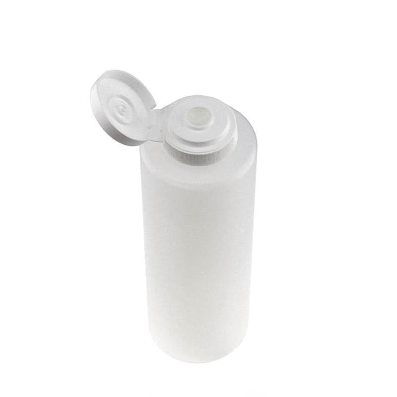 500 ml Sos Şişesi, LDPE Plastik, doğal, Ağız: 38/400