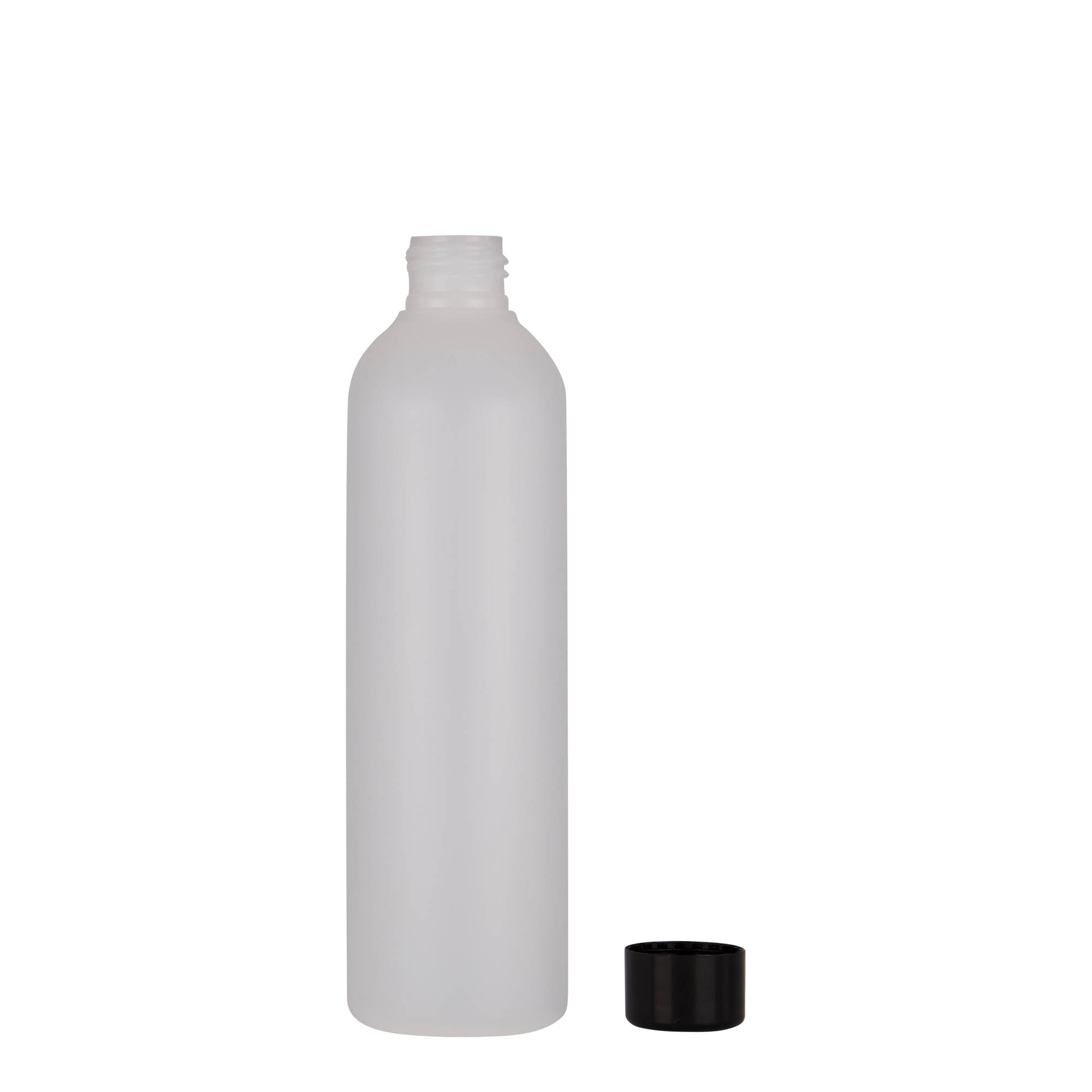 250 ml plastik şişe 'Tuffy', HDPE, doğal, ağız: 24/410