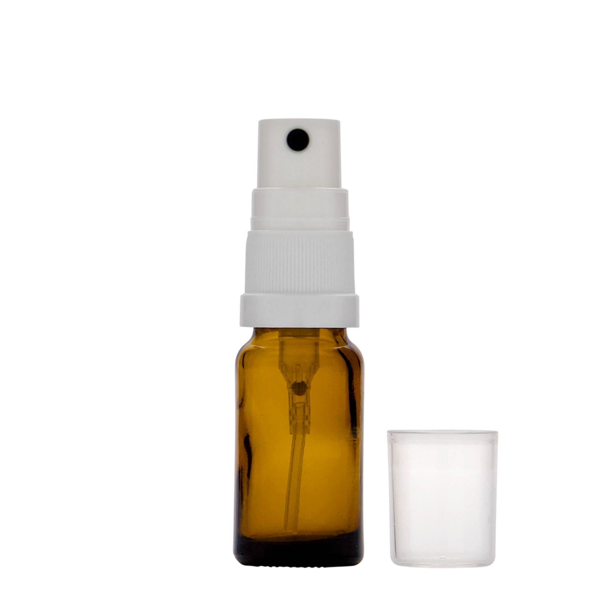 10 ml Sprey Şişesi Tıbbi, Cam, Kahverengi, Ağız: DIN 18