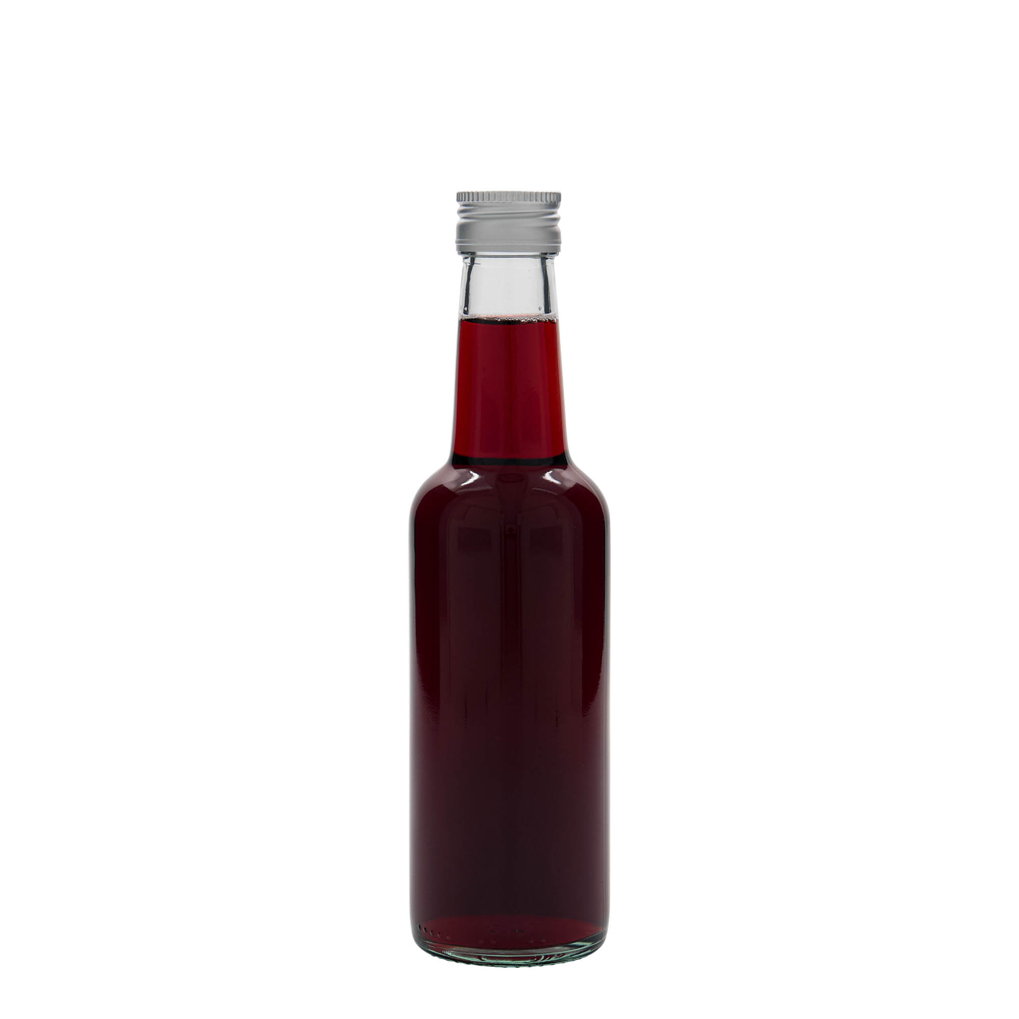 250 ml Düz Boyunlu Cam Şişe, Ağız: PP 28 250 ml Düz Boyunlu Cam Şişe, Ağız: PP 28