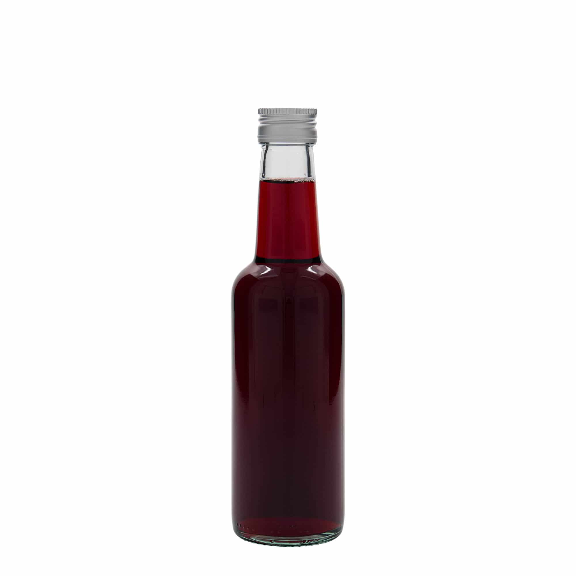 250 ml Düz Boyunlu Cam Şişe, Ağız: PP 28