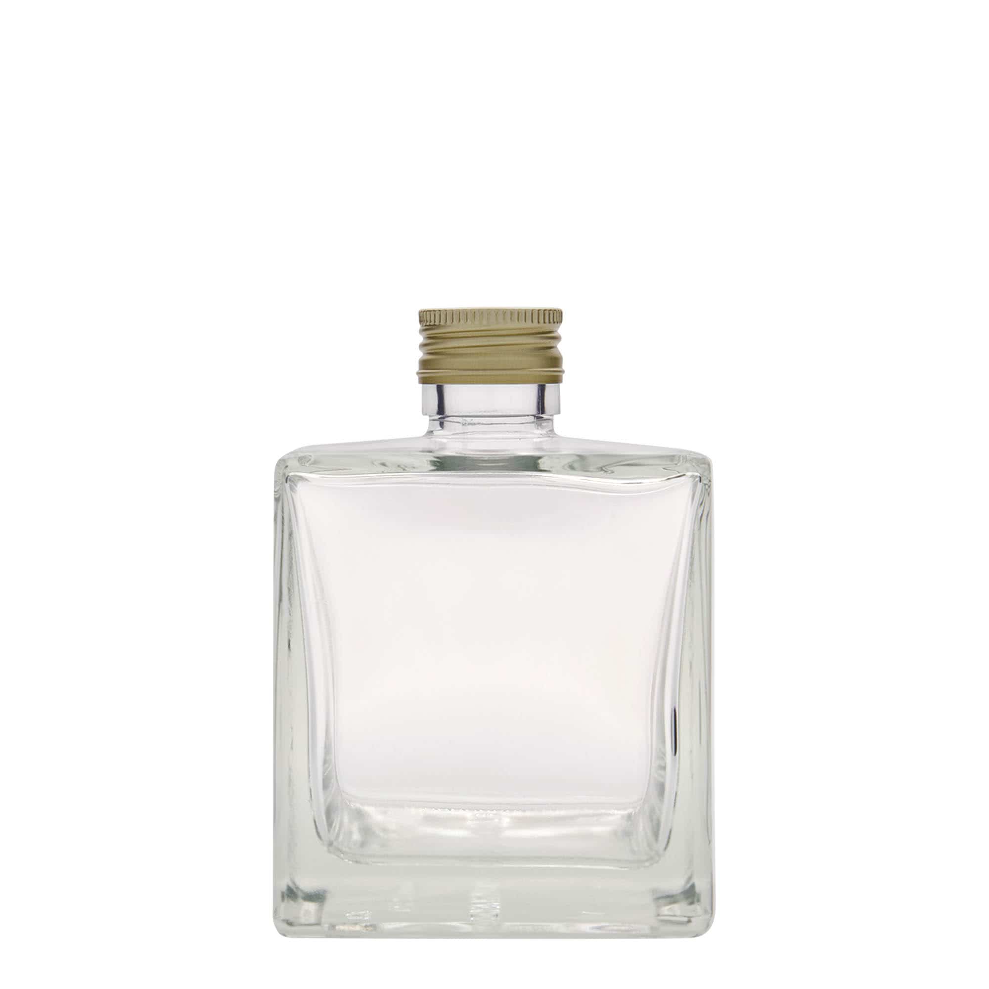 500 ml Cam şişe 'Cube', kare, ağız: PP 31,5