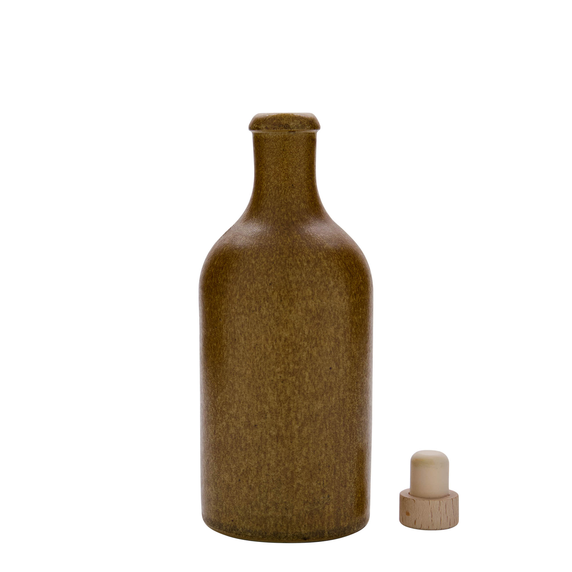 500 ml Toprak testi, taş toprak, kahverengi-kristal, ağız: mantar 500 ml Toprak testi, taş toprak, kahverengi-kristal, ağız: mantar