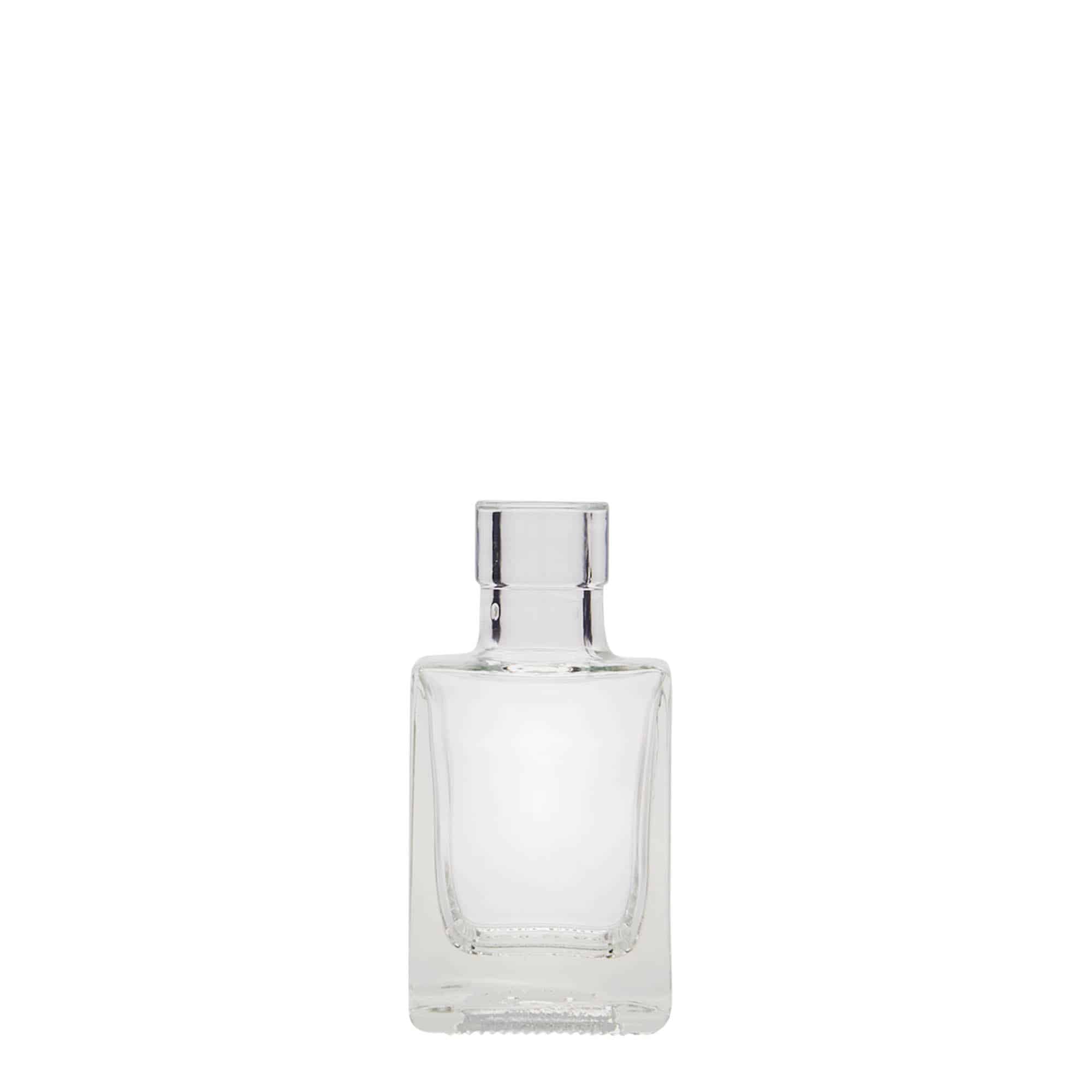 50 ml Cam şişe 'Cube', kare, ağız: mantar 50 ml Cam şişe 'Cube', kare, ağız: mantar