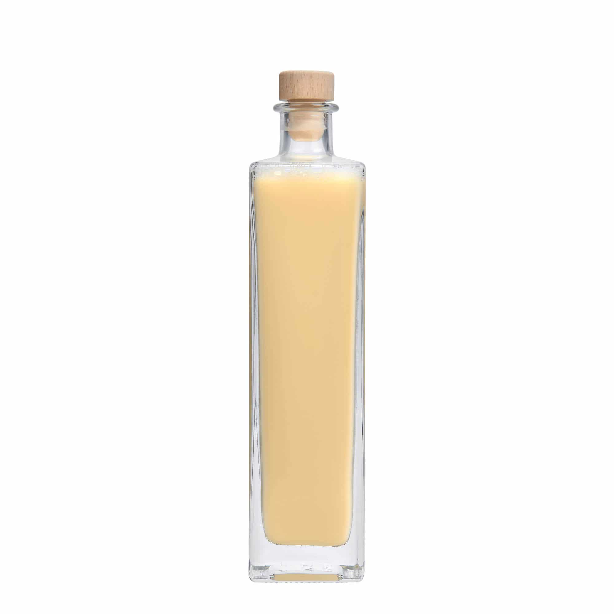 500 ml Cam Şişe 'Rafaello', kare, ağız: mantar