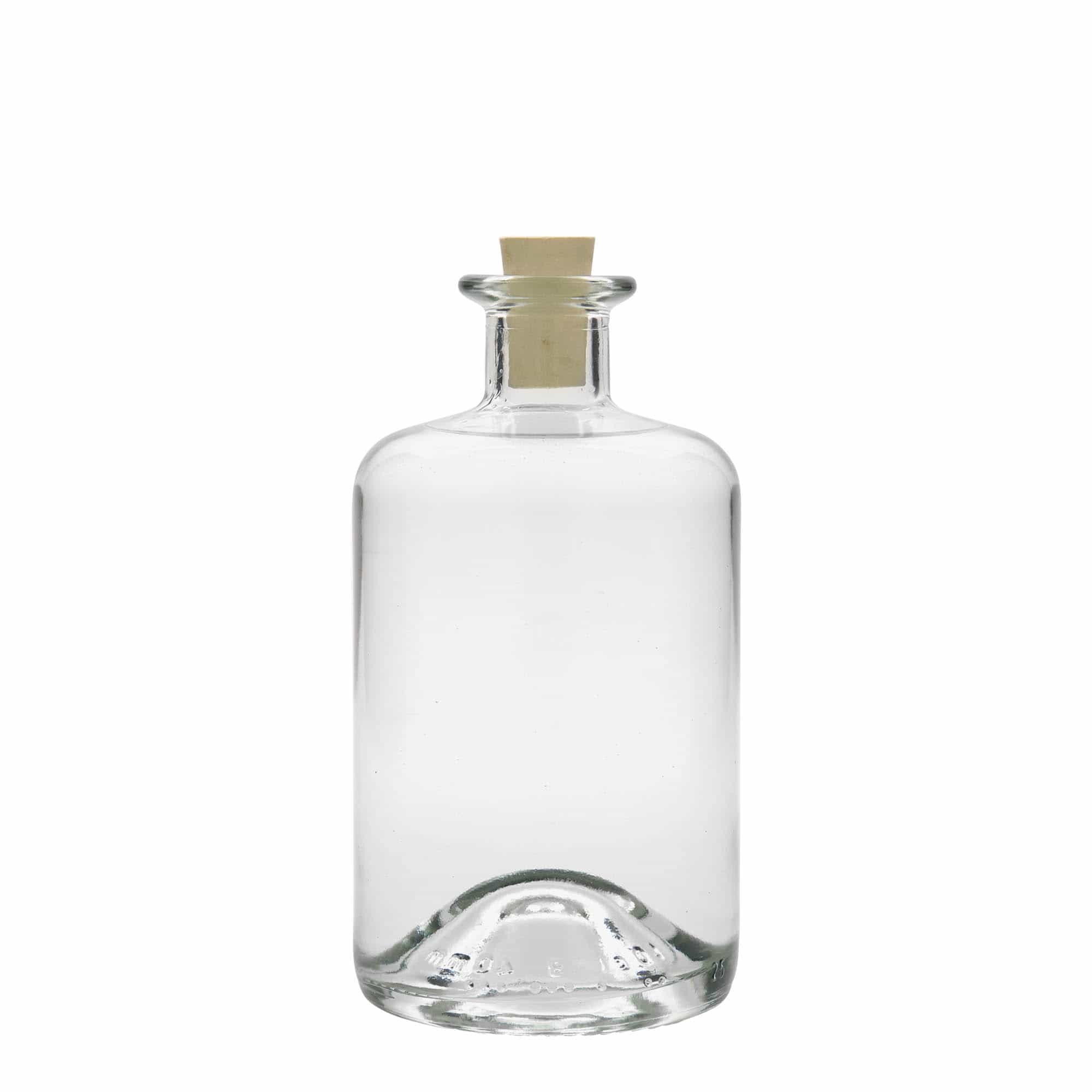 500 ml Eczacı Cam Şişesi, Ağız: Mantar