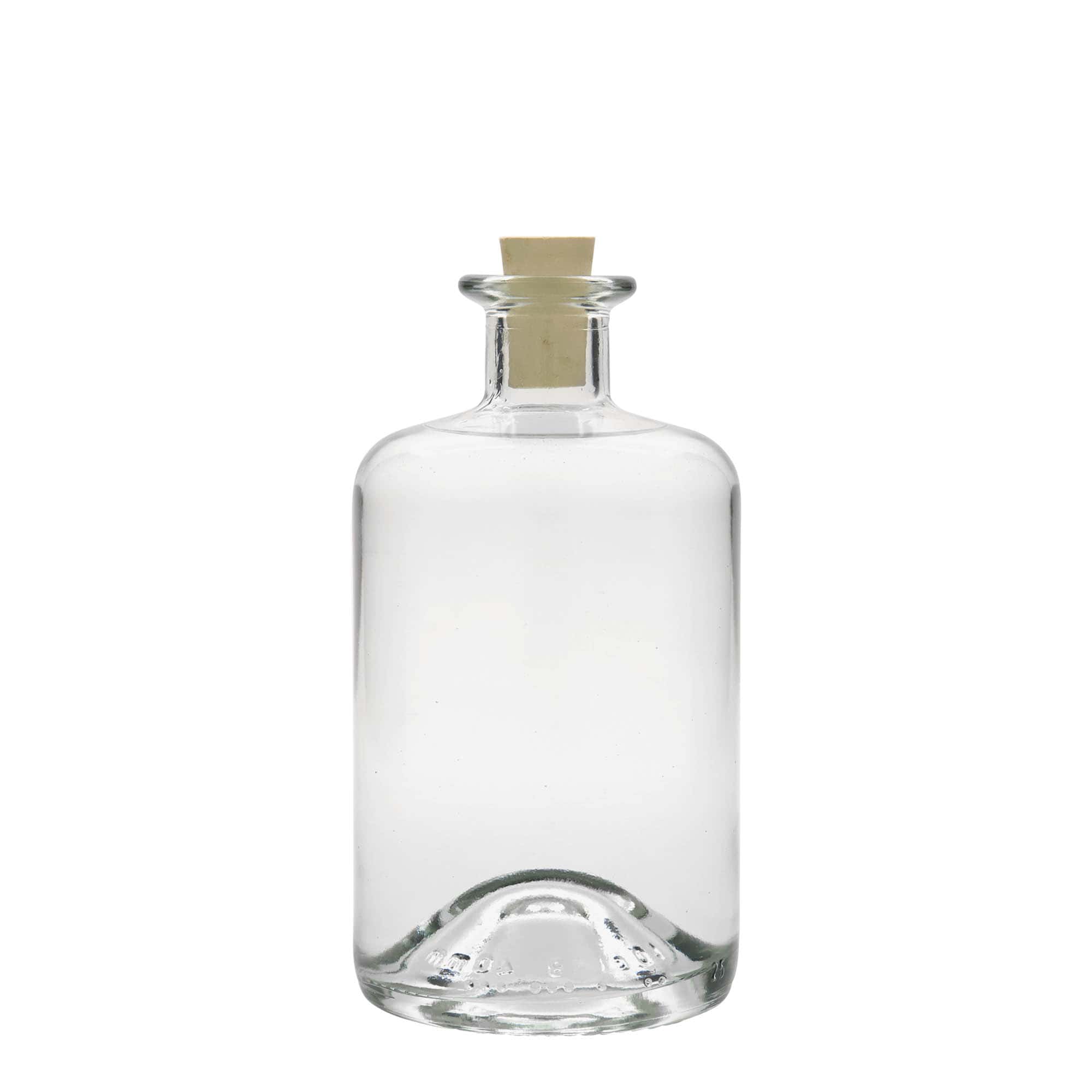 500 ml Eczacı Cam Şişesi, Ağız: Mantar