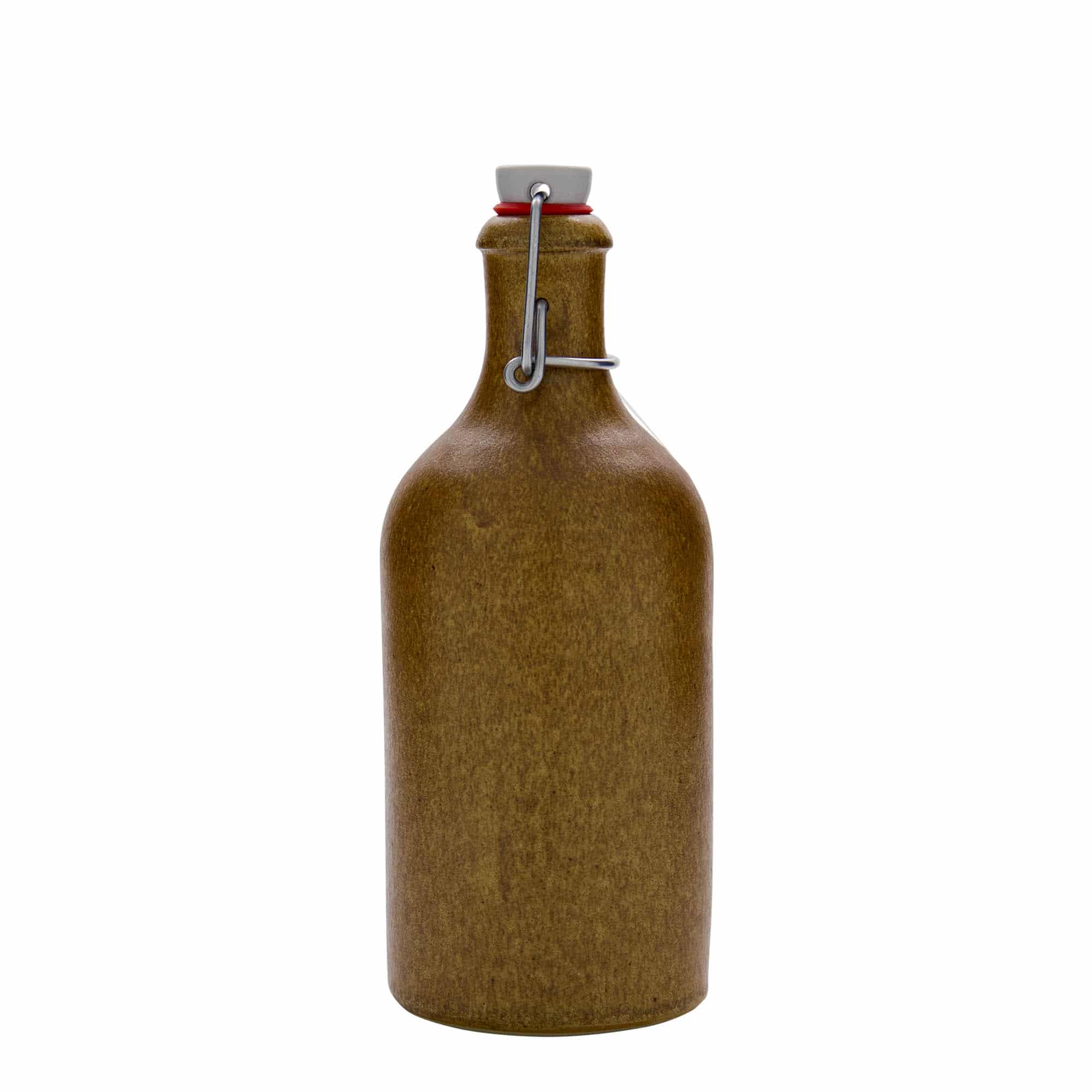 500 ml Toprak Sürahi, taş malzeme, kahverengi-kristal, ağız: mandallı kapak