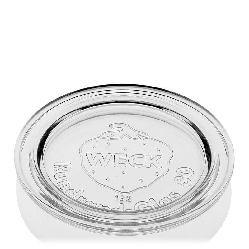 WECK Cam Kapak Yuvarlak Kenar, Ağız için: RR80