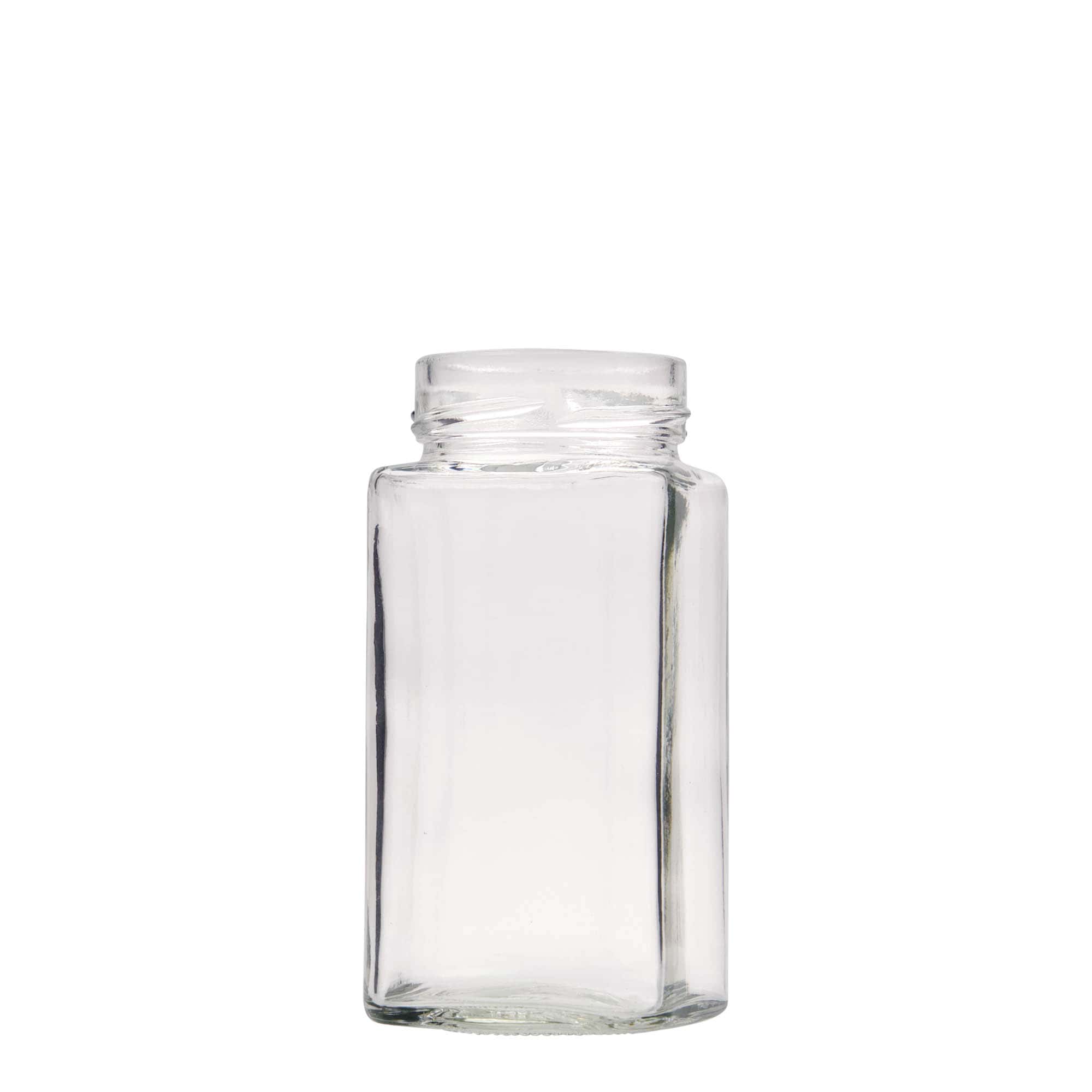 314 ml Kare Cam 'Funny', Ağız: Derin Vidalı Kapak (DTO 58)