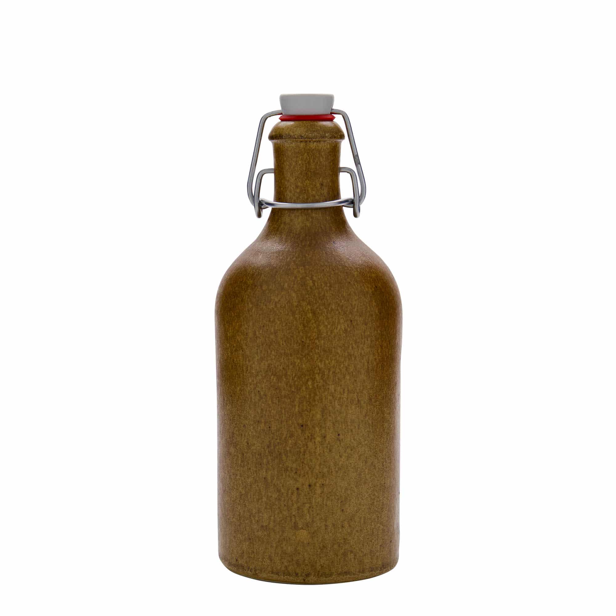 500 ml Toprak Sürahi, taş malzeme, kahverengi-kristal, ağız: mandallı kapak