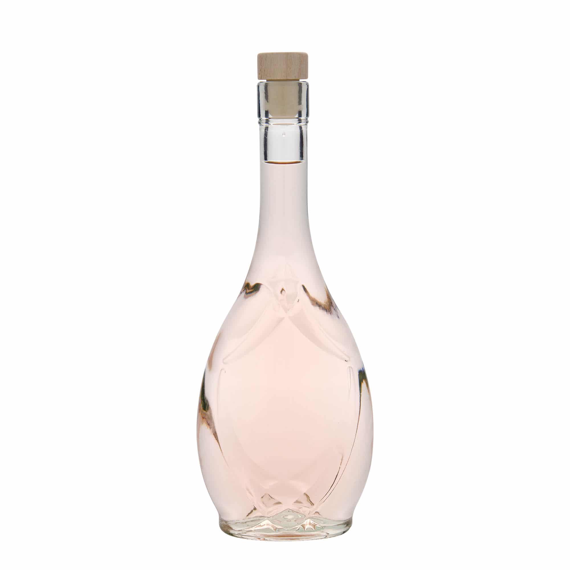 500 ml cam şişe 'Saragossa', oval, ağız: mantar