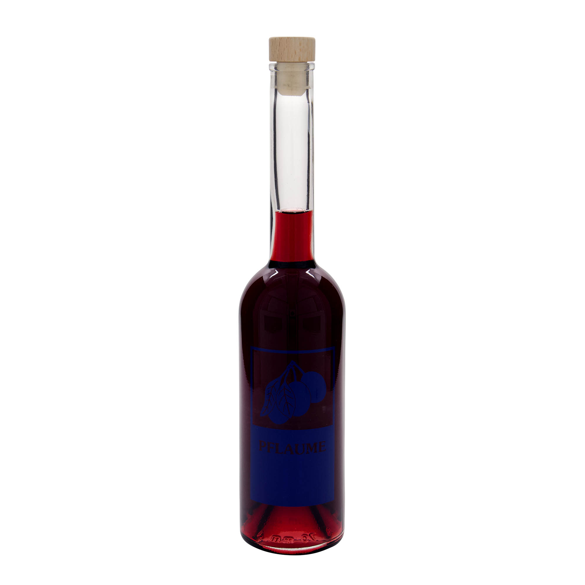 500 ml cam şişe 'Opera', desen: Erik, ağız: mantar 500 ml cam şişe 'Opera', desen: Erik, ağız: mantar
