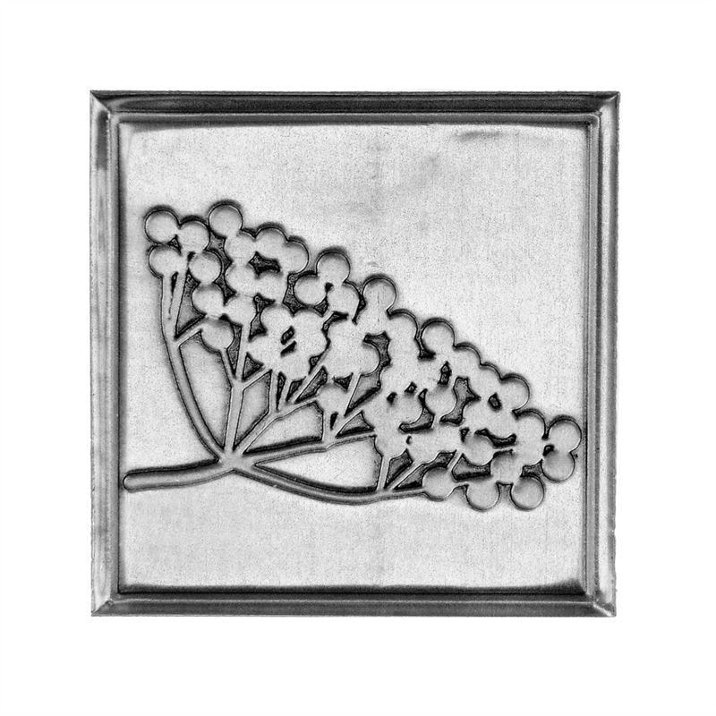 Kalay etiketi 'Holunder', kare, metal, gümüş Kalay etiketi 'Holunder', kare, metal, gümüş