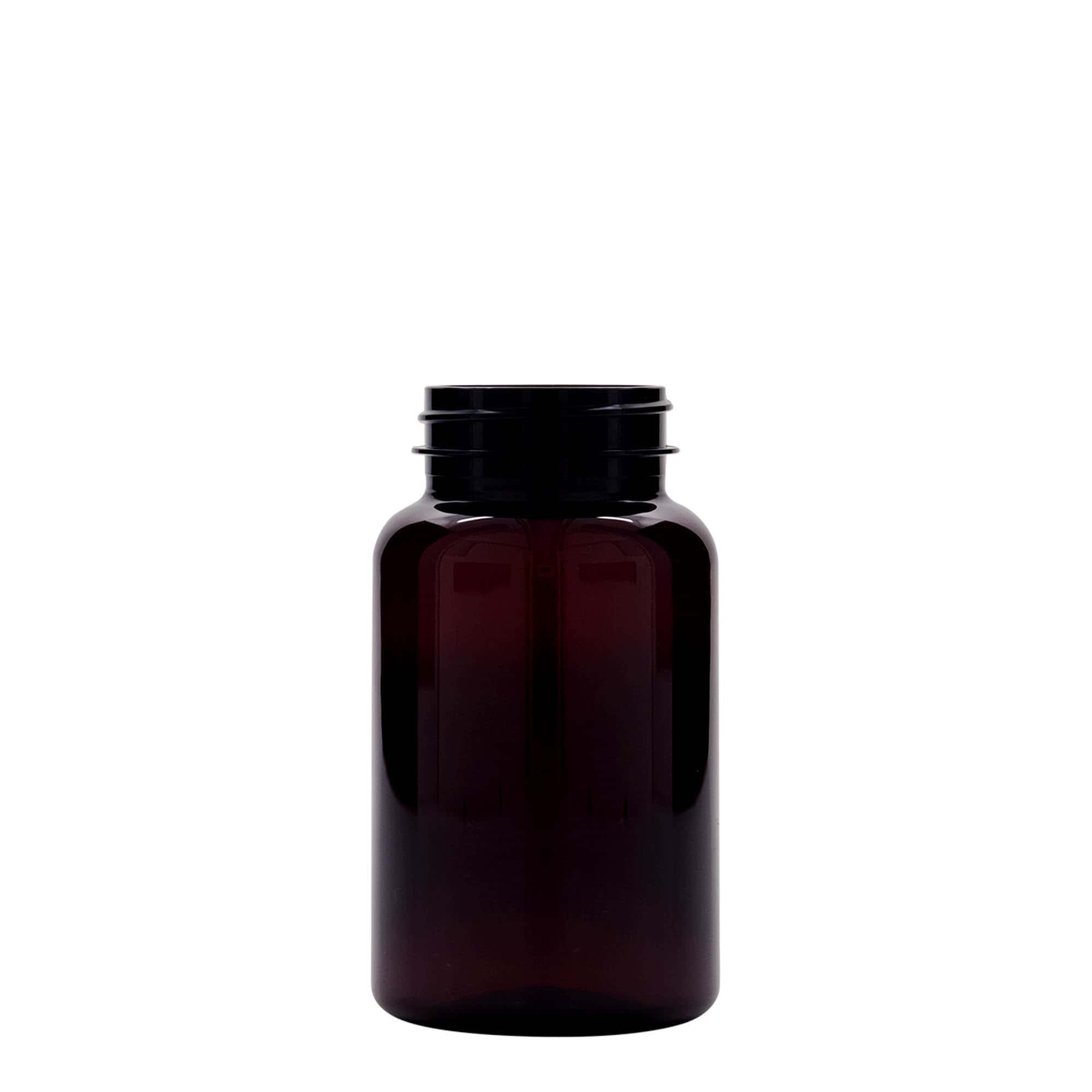 200 ml PET şişe, plastik, kahverengi, ağız: 45/400
