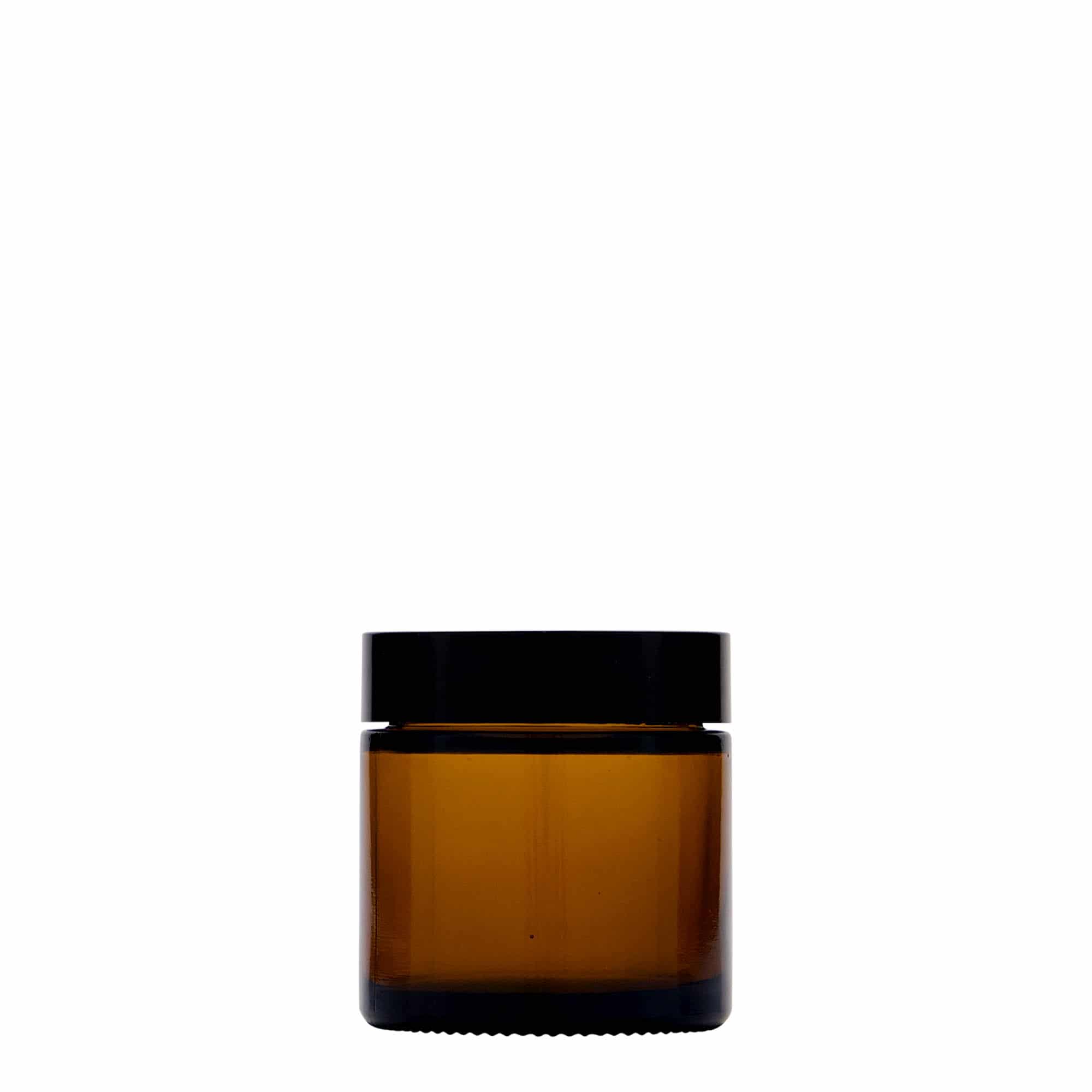 60 ml Kavanoz 'Brown Line', Cam, kahverengi, Ağız: Vidalı kapak