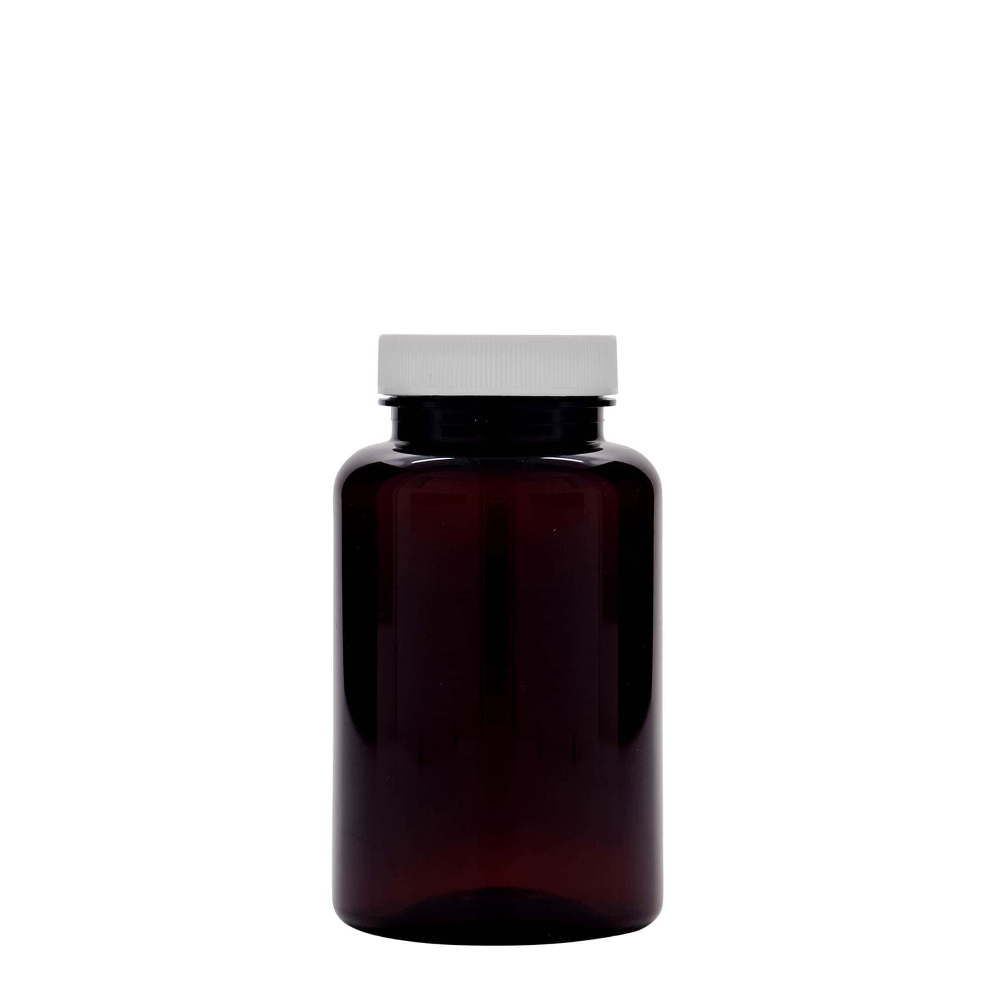 250 ml PET şişe, plastik, kahverengi, ağız: 45/400
