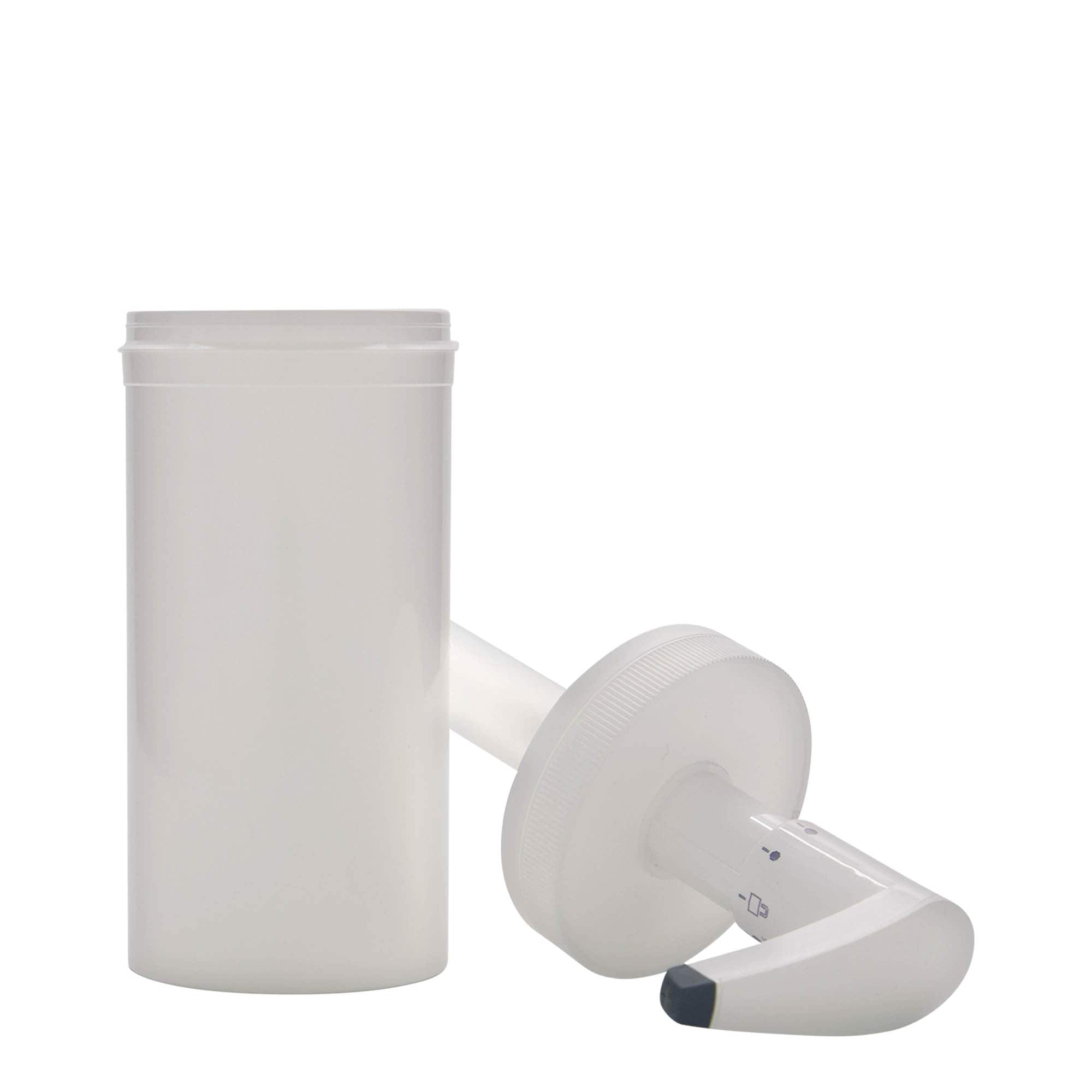 655 ml Dispenser Şişesi 'Securibox', PP-Plastik, beyaz, Ağız: Vidalı kapak