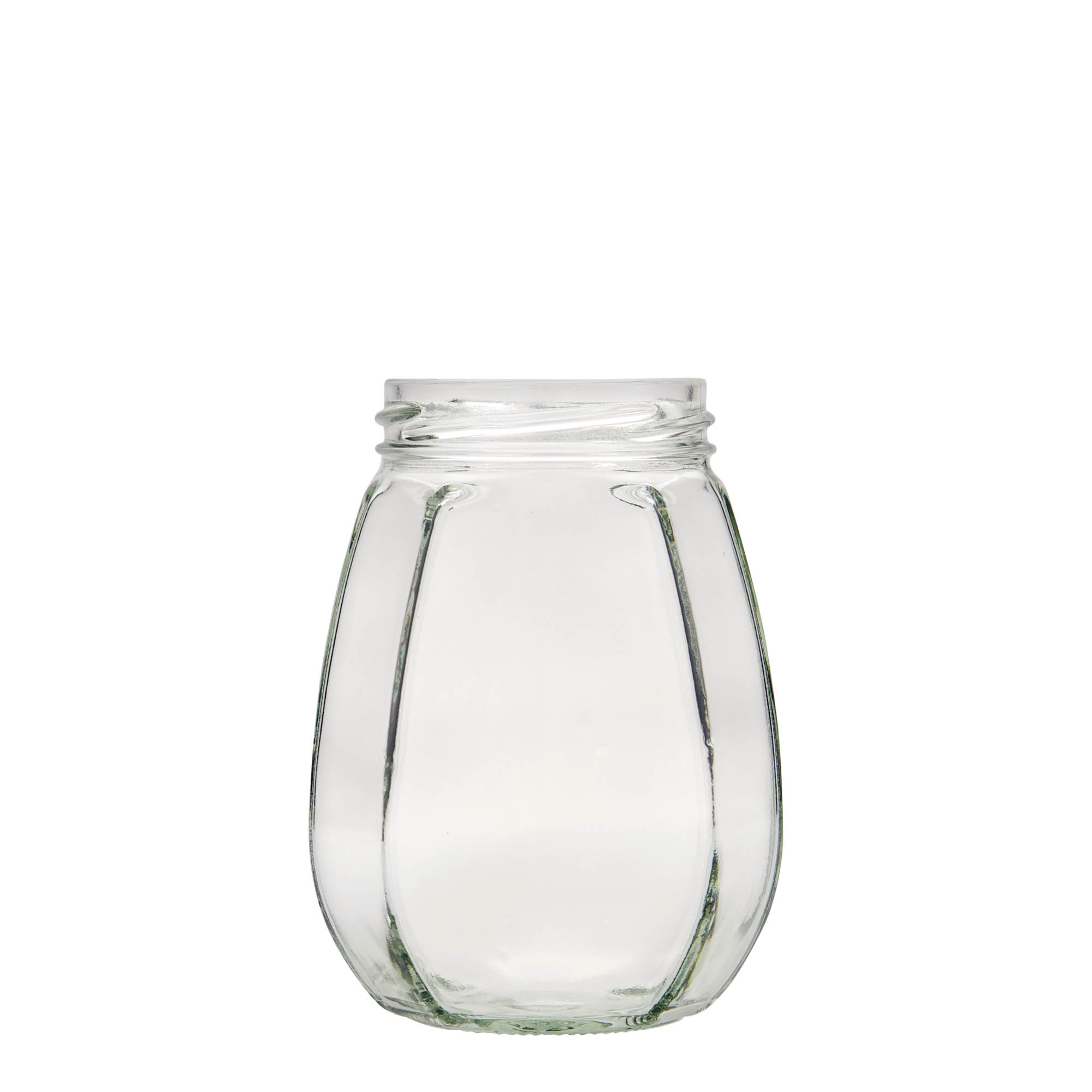 385 ml altıgen mücevher kavanozu, ağız: Twist-Off (TO 63)