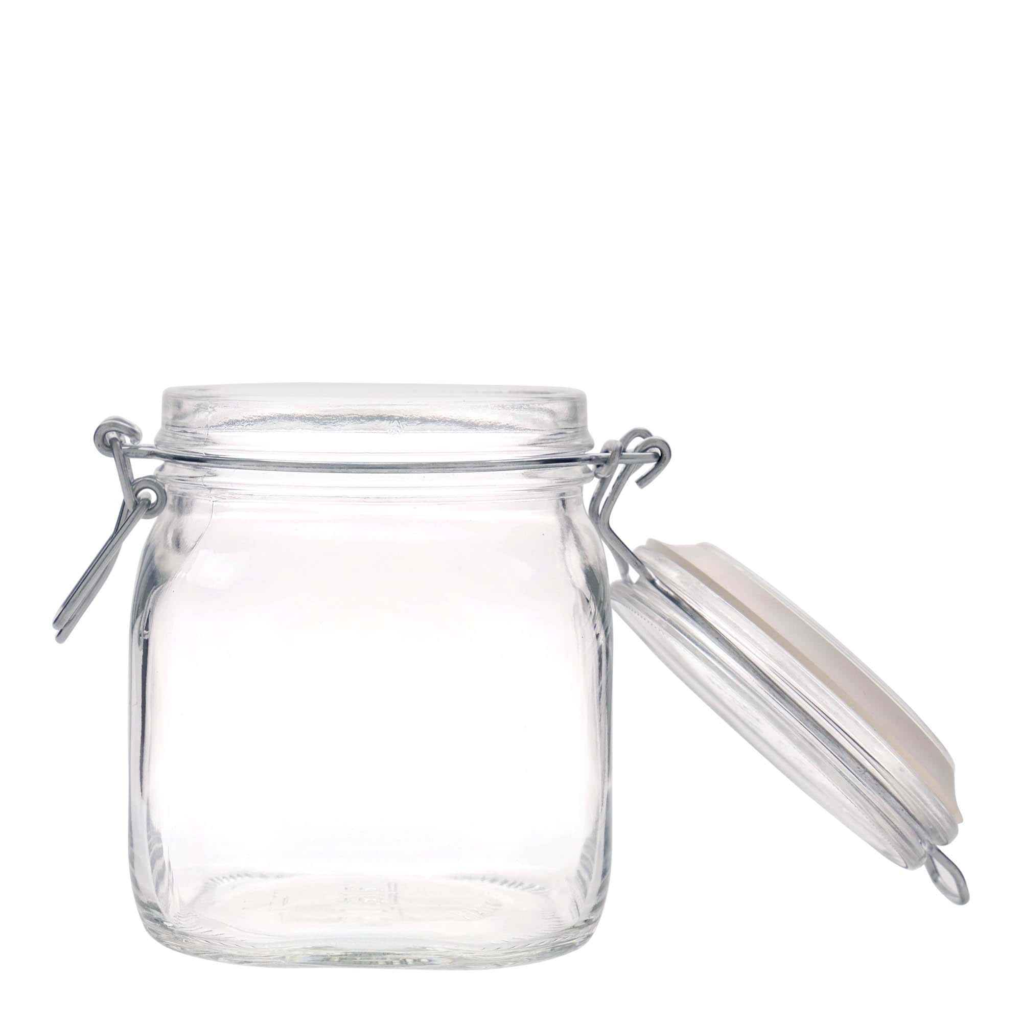 750 ml Tel Mandallı Kavanoz 'Fido', kare, Ağız: Tel Mandallı Kapatma 750 ml Tel Mandallı Kavanoz 'Fido', kare, Ağız: Tel Mandallı Kapatma
