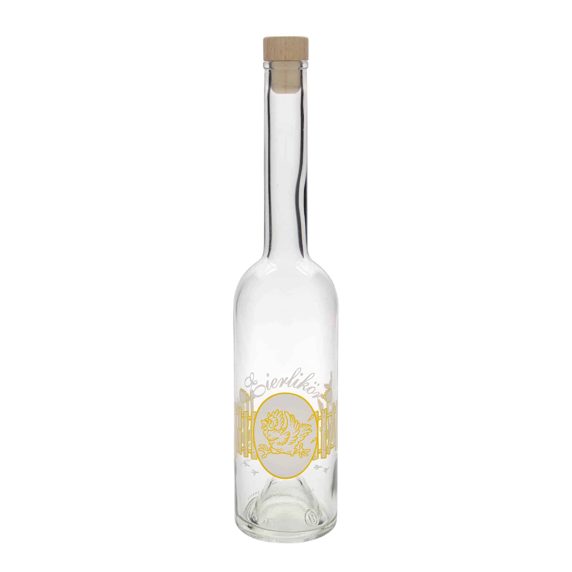 500 ml Cam şişe 'Opera', Motif: Yumurta likörü, Ağız: Mantar