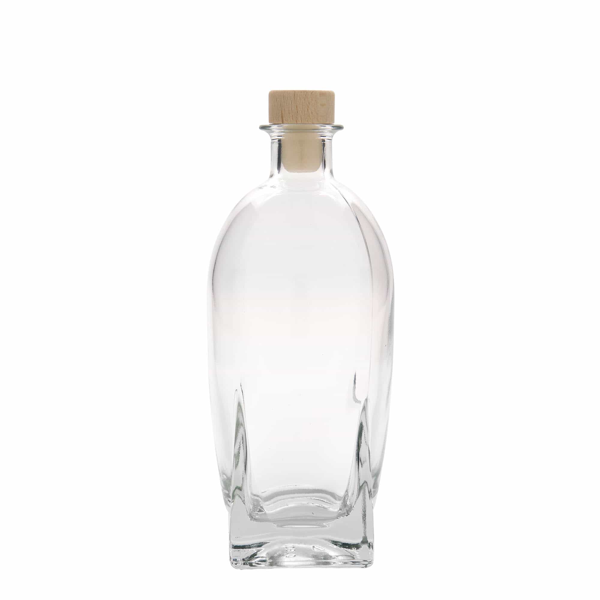 500 ml cam şişe 'Zino', kare, ağız: mantar