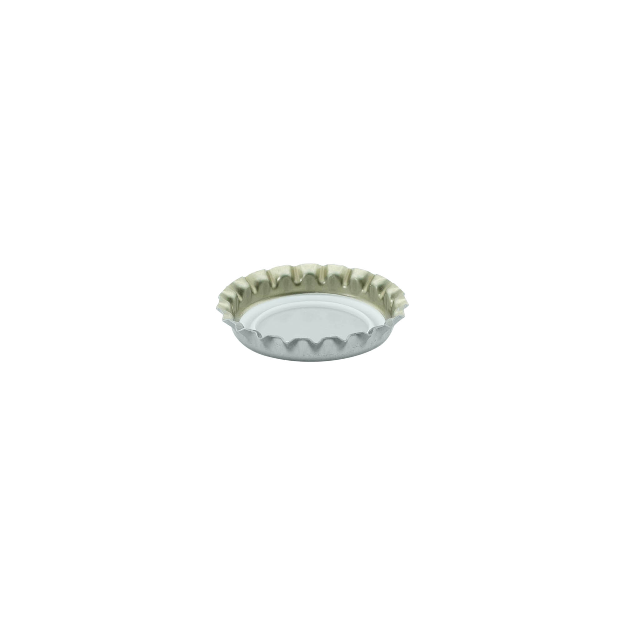 26 mm metal gümüş şişe kapağı