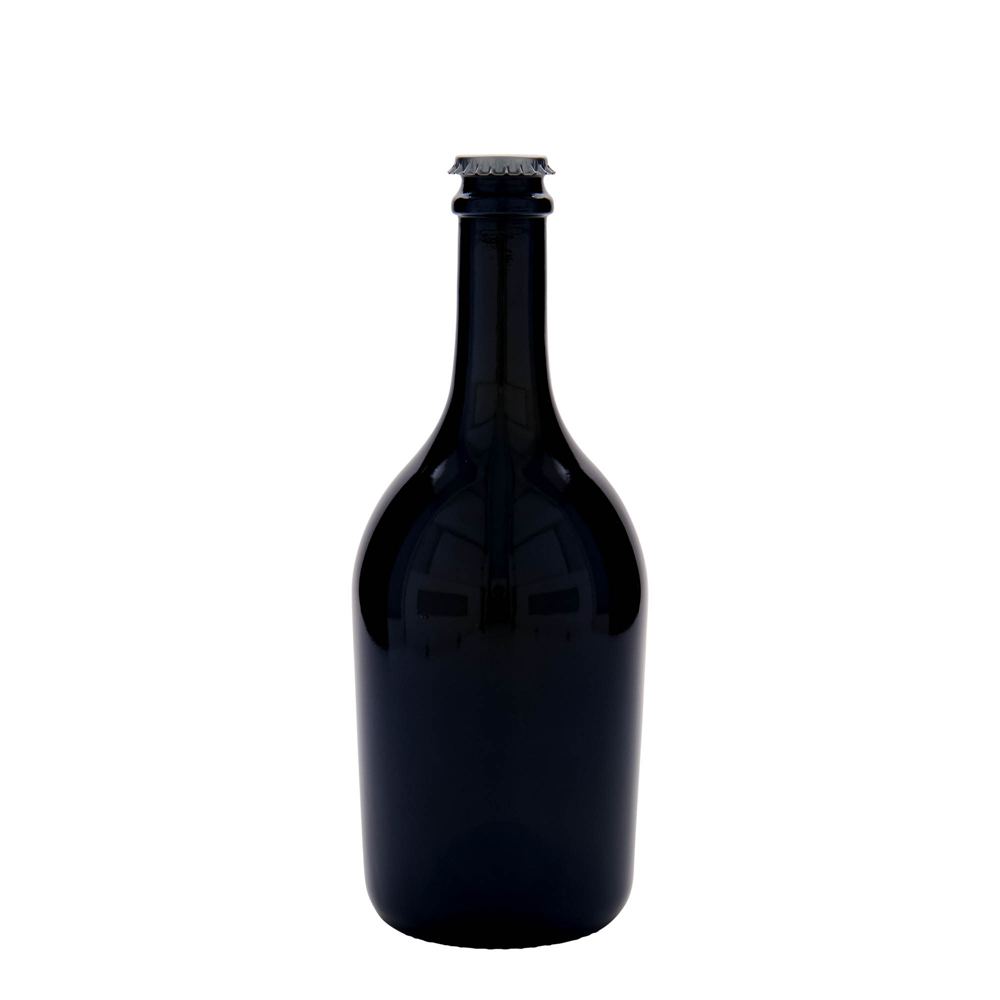 750 ml Bira-/Şampanya Şişesi 'Butterfly', Cam, antik yeşil, Ağız: Kronkorken