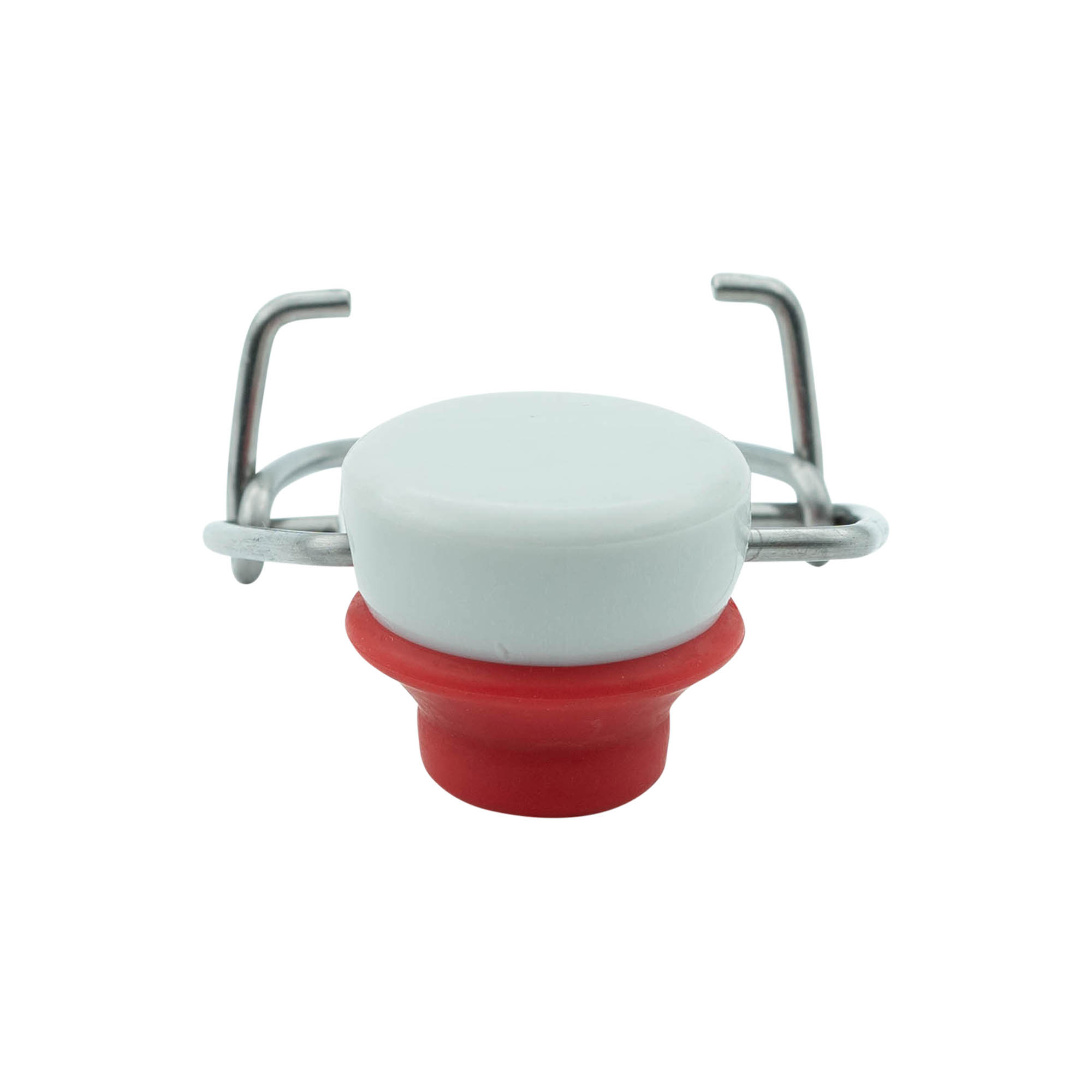 Özel boyutlu mandallı kapama, plastik, kırmızı-beyaz