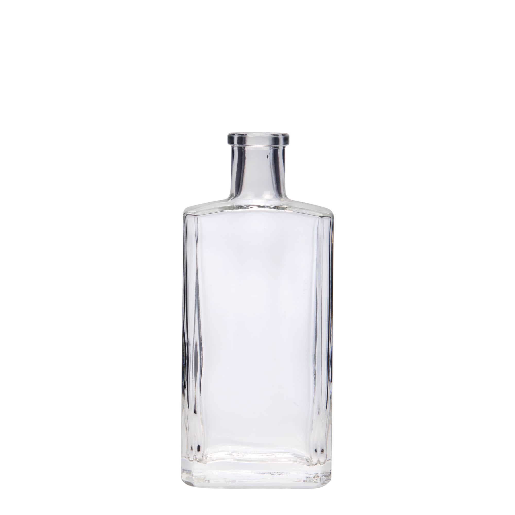200 ml cam şişe 'Shiny', dikdörtgen, ağız: mantar