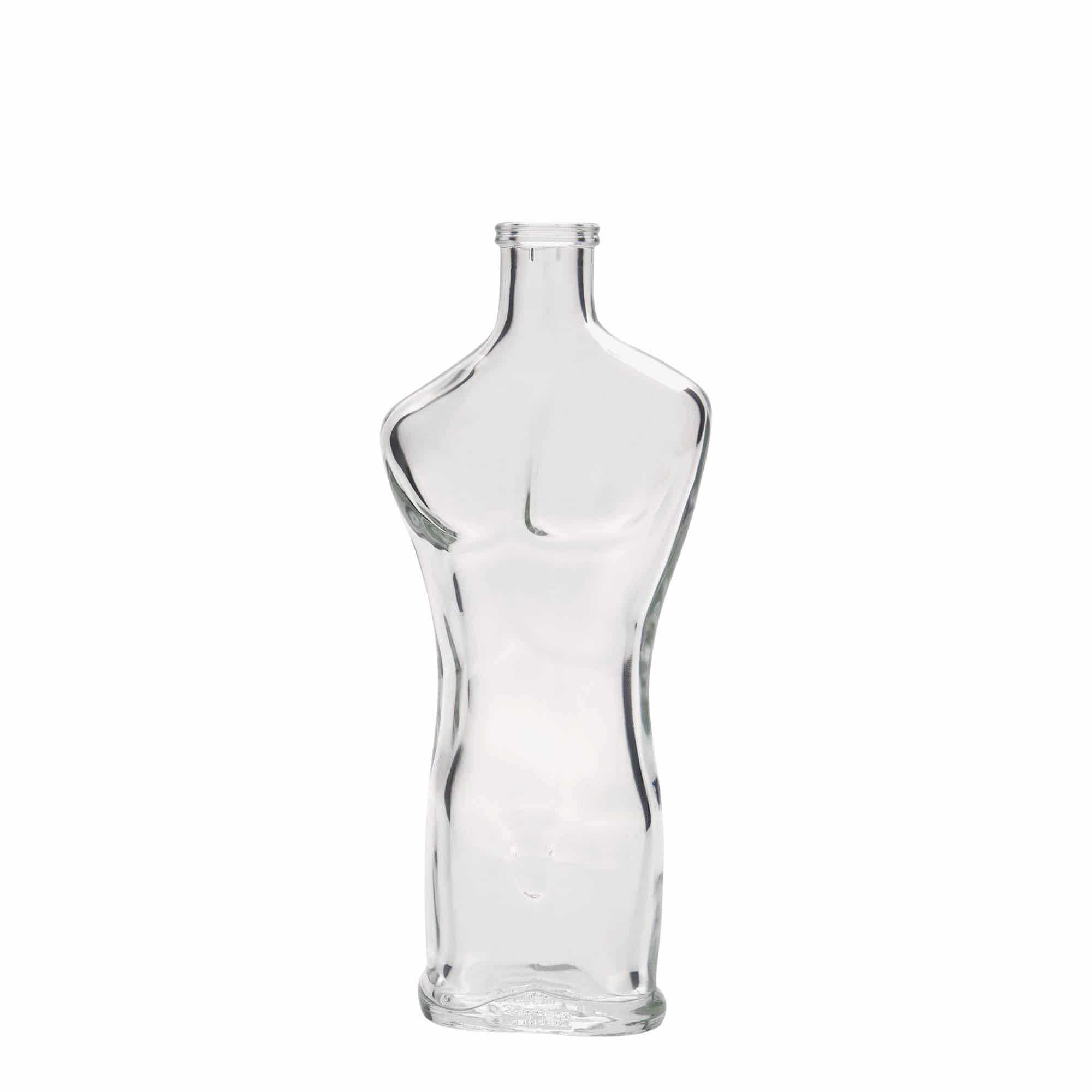 200 ml cam şişe 'Adam', ağız: mantar