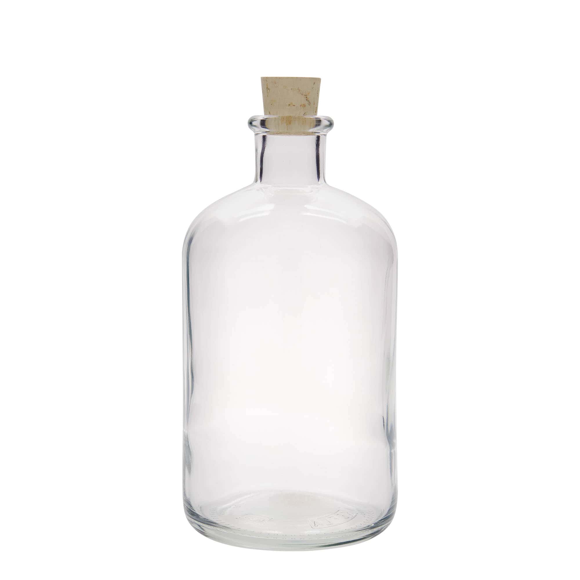 1.000 ml Eczacı Cam Şişesi, Ağız: Mantar